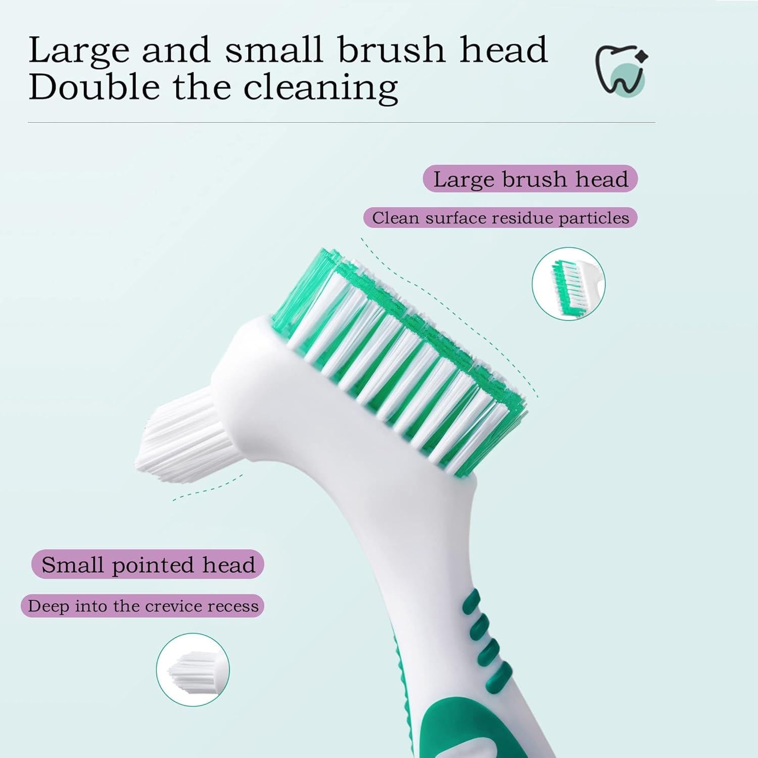 Cepillo de Dentaduras Octuitey 4 Piezas Doble Cabeza