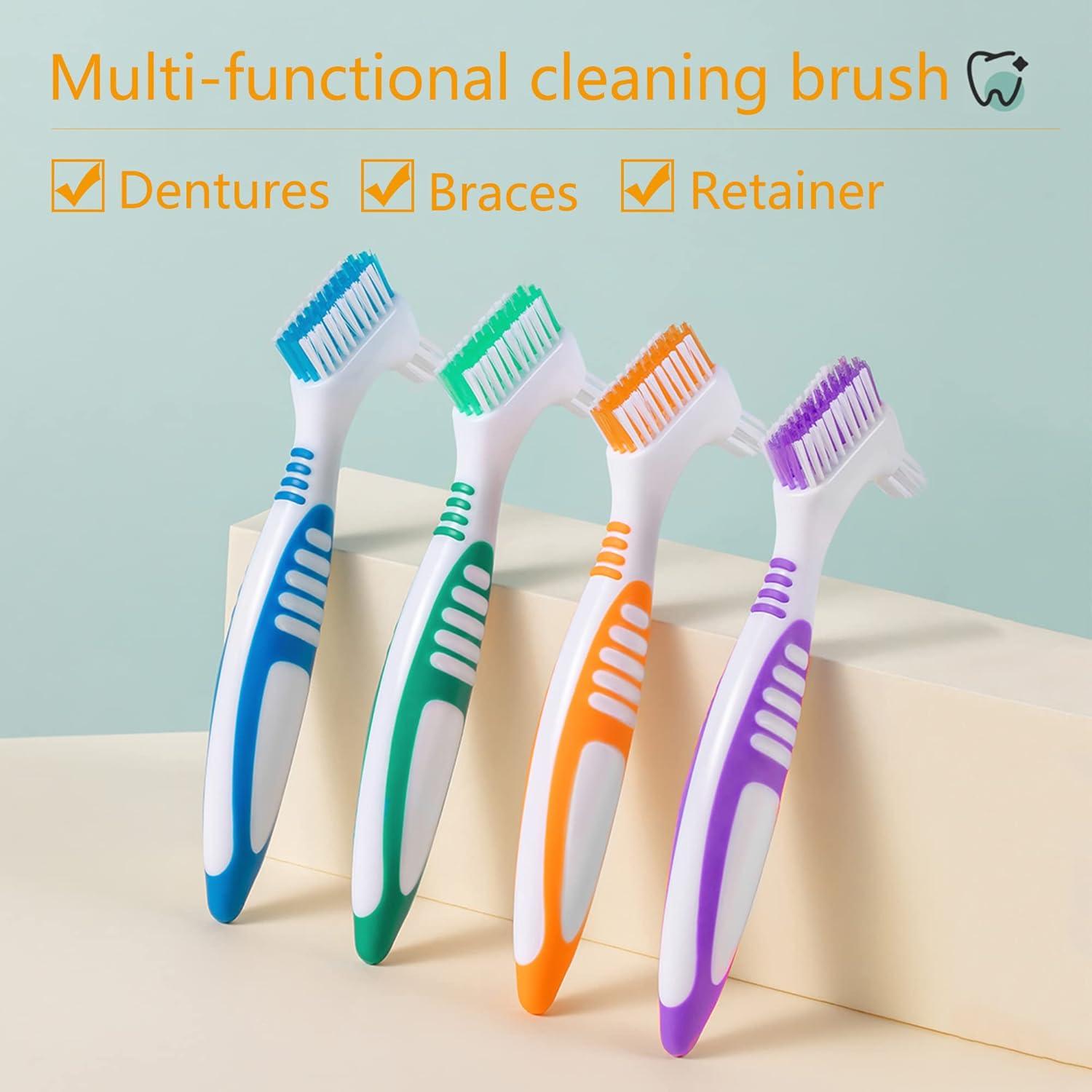 Cepillo de Dentaduras Octuitey 4 Piezas Doble Cabeza