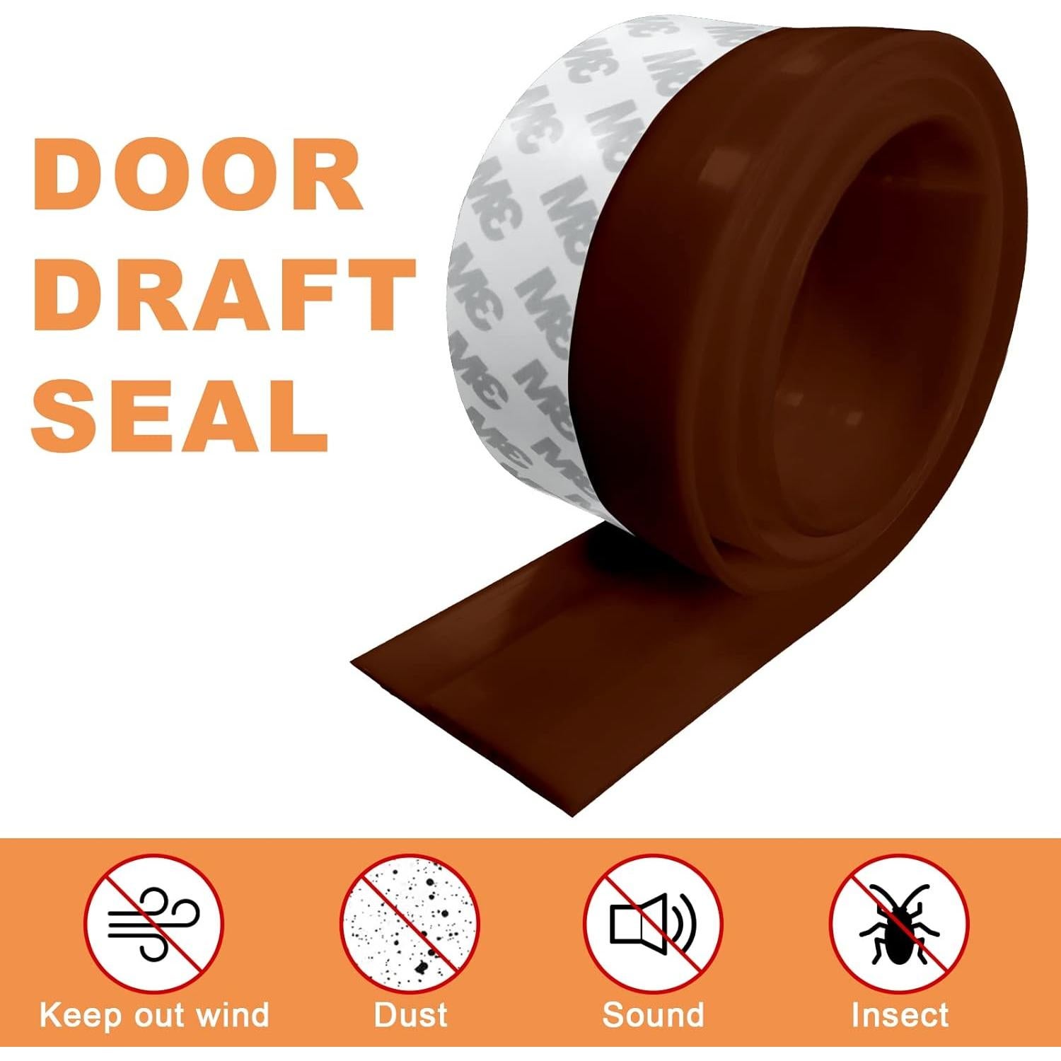 Detenedor de Corrientes de Aire Pehoto 99 cm Silicona Marrón