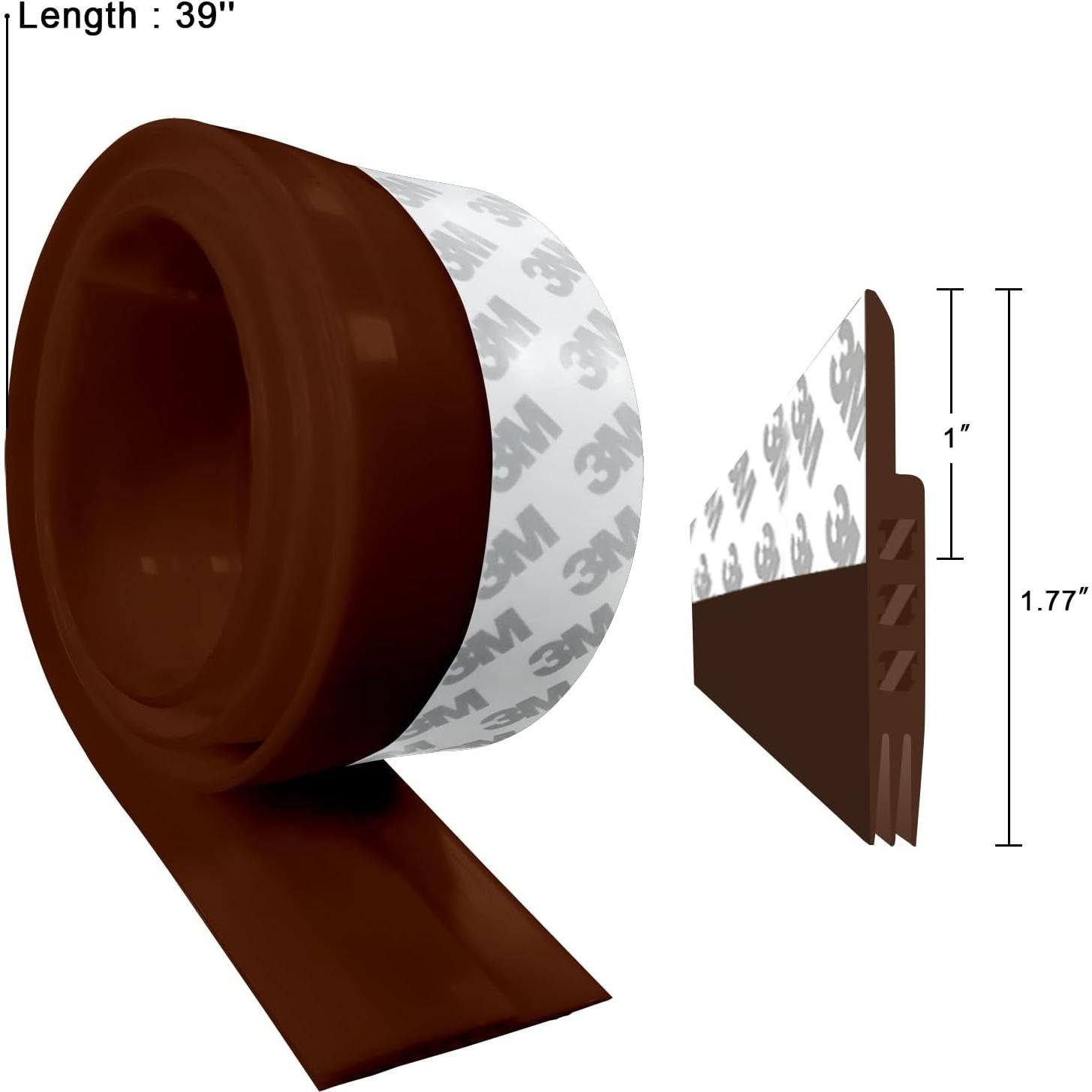 Detenedor de Corrientes de Aire Pehoto 99 cm Silicona Marrón