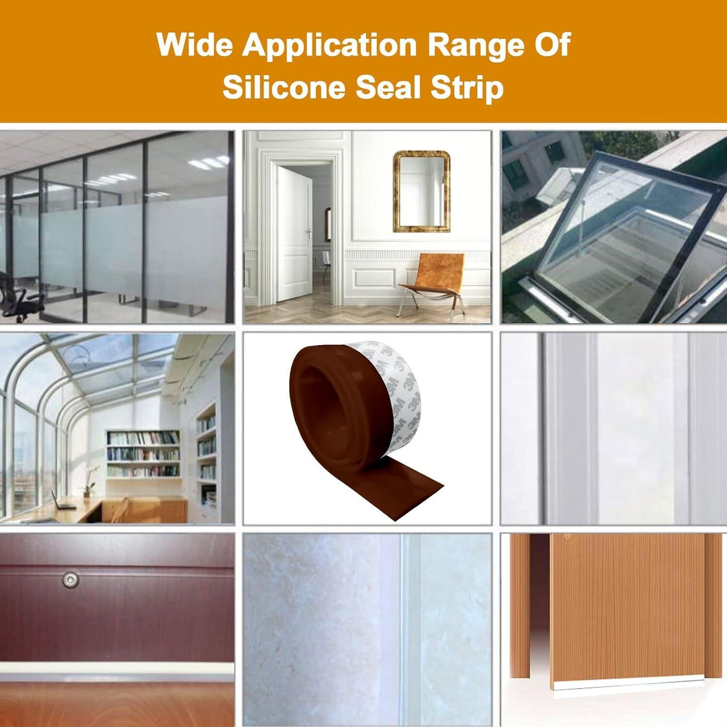 Detenedor de Corrientes de Aire Pehoto 99 cm Silicona Marrón