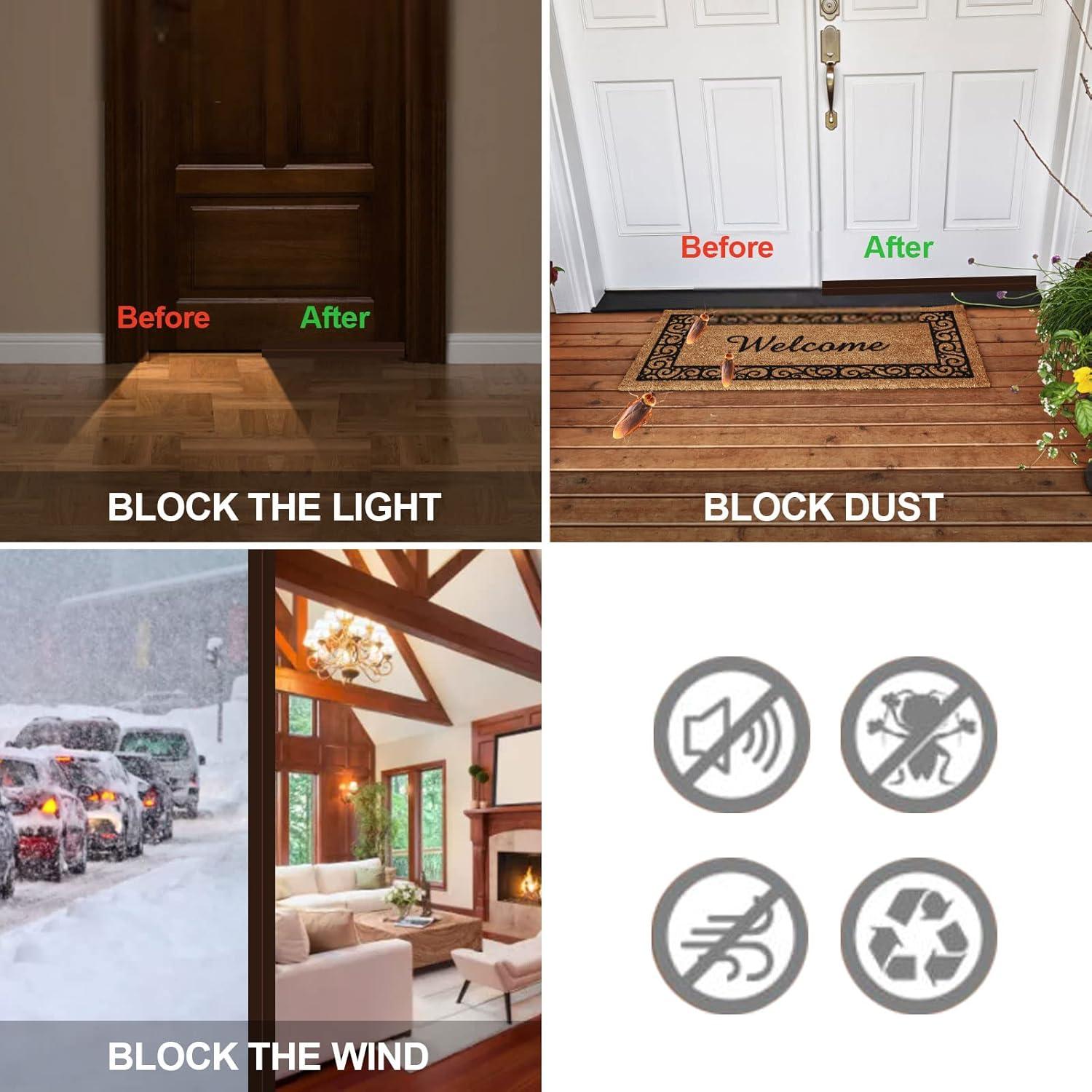 Detenedor de Corrientes de Aire Pehoto 99 cm Silicona Marrón