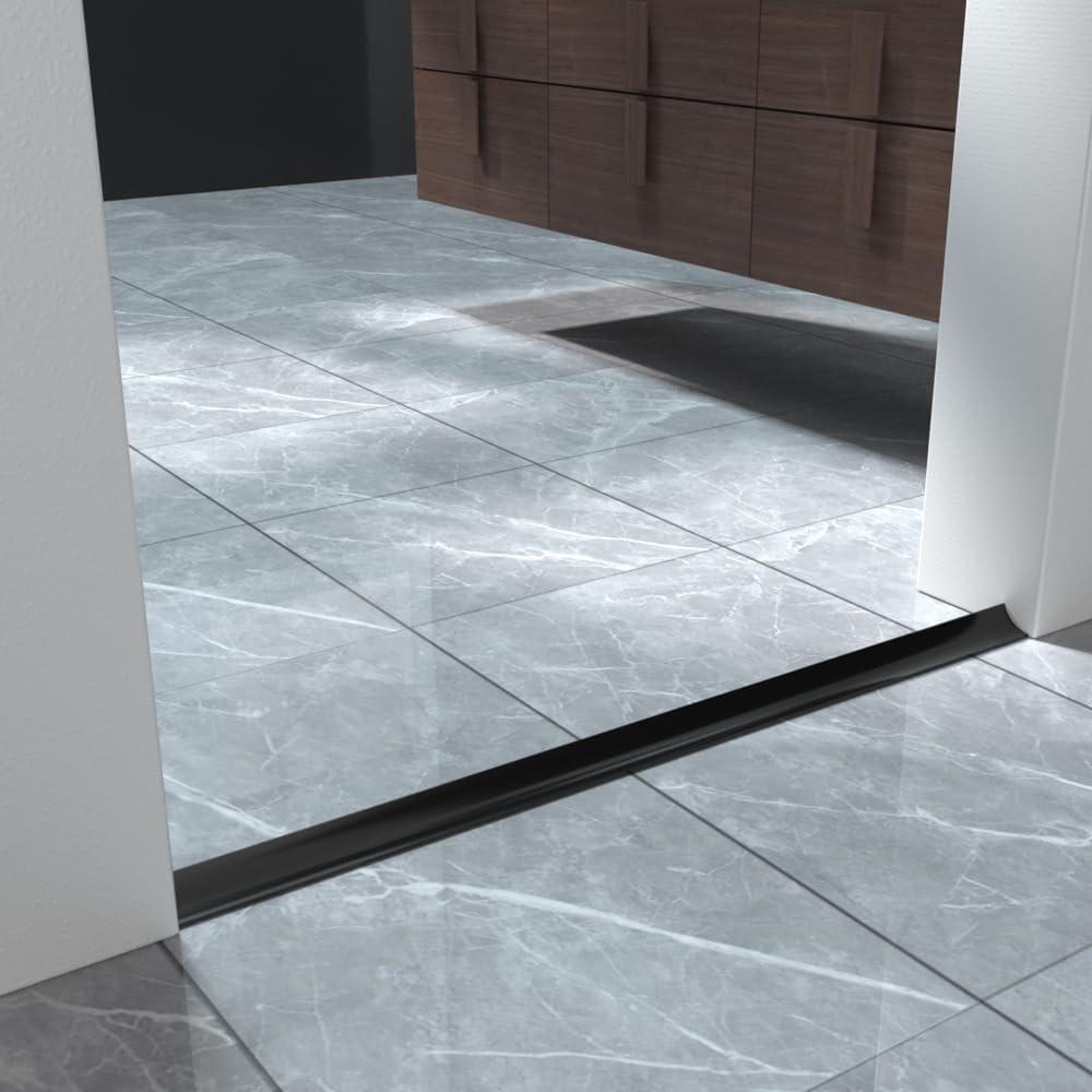 Umbral de Ducha KAYLEINSTER 3.05m Silicona Negro Impermeable