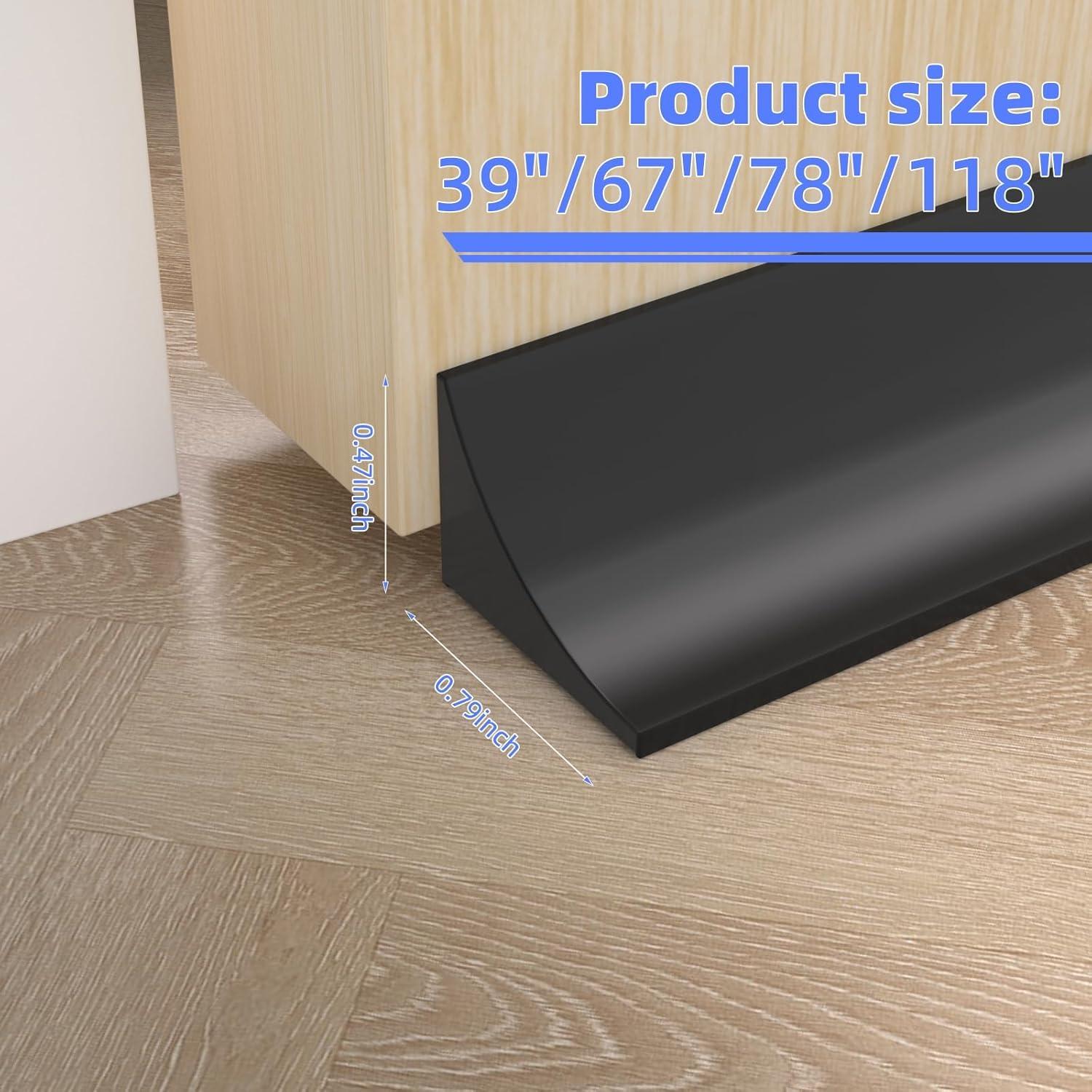 Umbral de Ducha KAYLEINSTER 3.05m Silicona Negro Impermeable