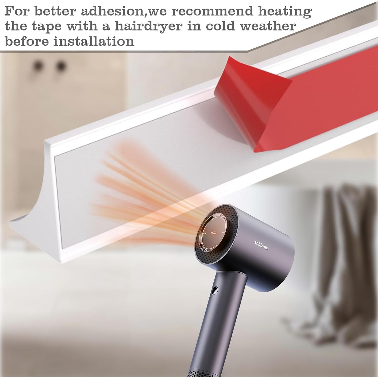 Umbral de Ducha KAYLEINSTER 3.05m Silicona Negro Impermeable