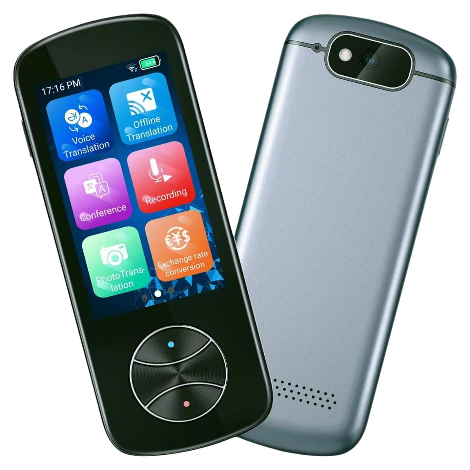 Traductor de Idiomas AI CHUNMU Gris Oscuro 137+ Idiomas Offline