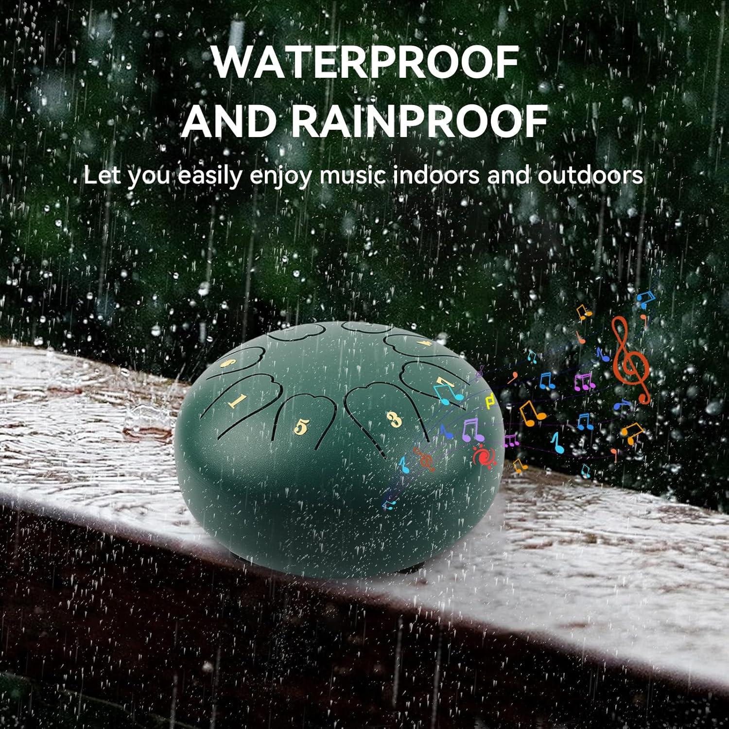 Tambor de Lengua de Acero Weipoken 6" Verde Oscuro con Accesorios