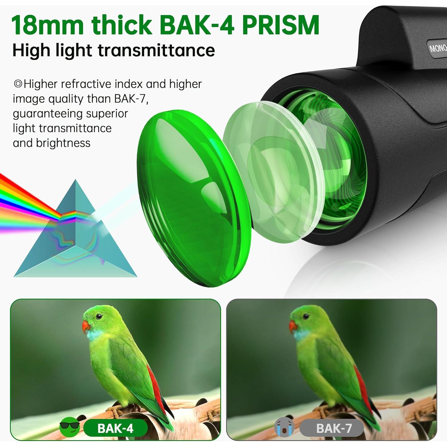 Telescopio Monocular Asacam 80x100 Alta Definición con Adaptador