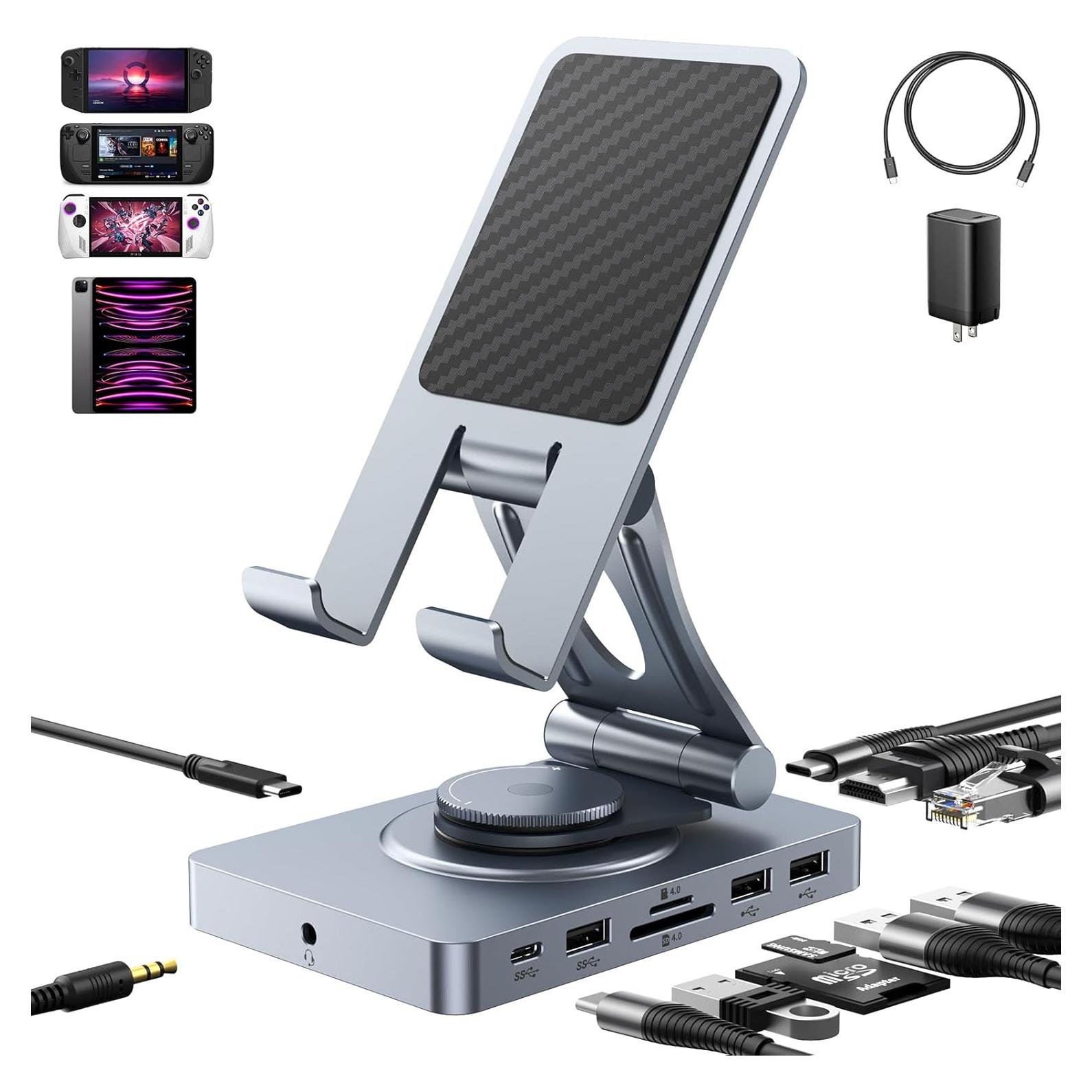 Estación de Acoplamiento USB-C NEWQ NQ-DK-05 11 en 1 con Cargador 65W