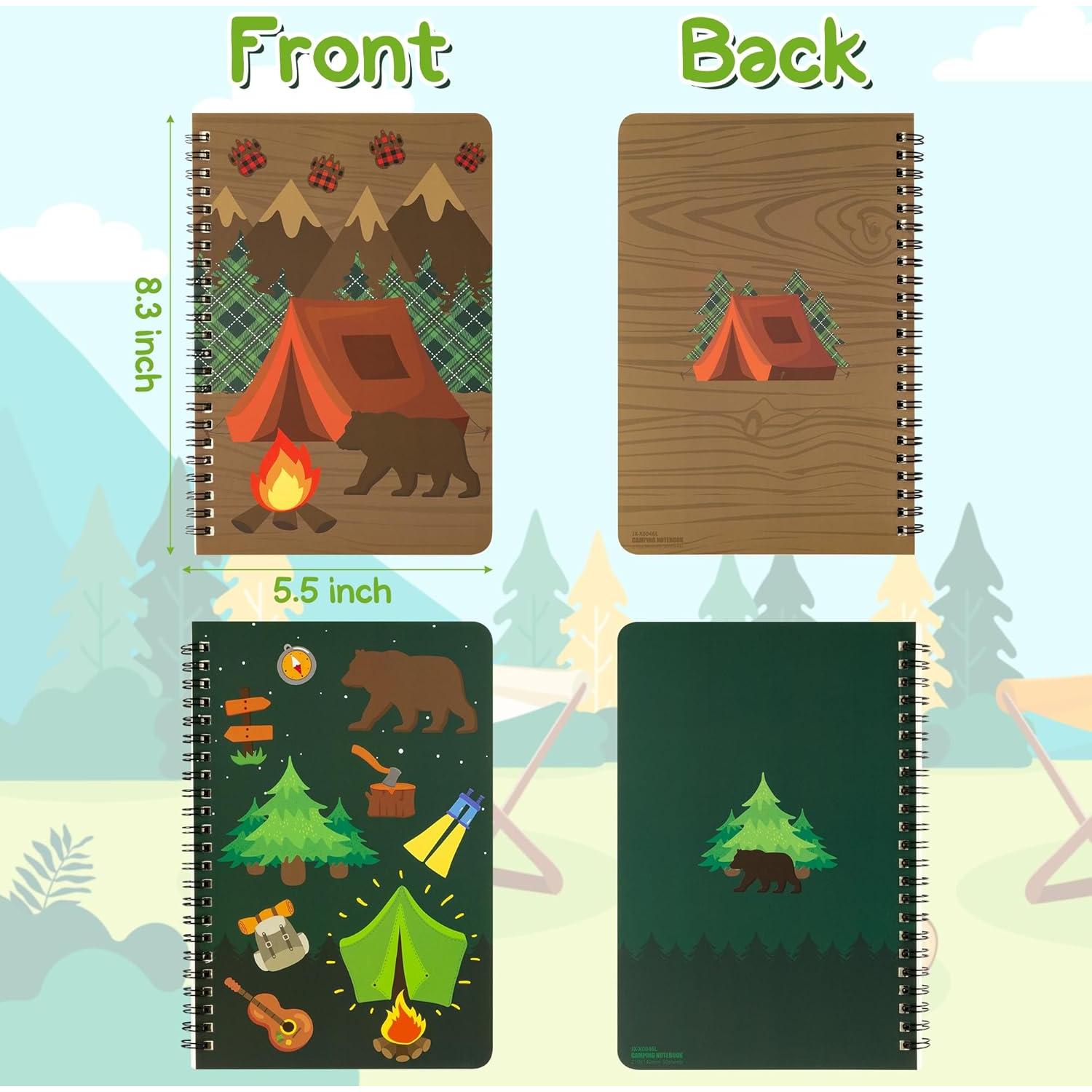 Paquete de 2 Cuadernos Espirales A5 Xqumoi Camping