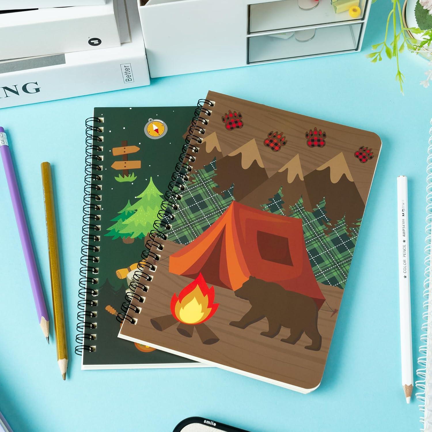 Paquete de 2 Cuadernos Espirales A5 Xqumoi Camping