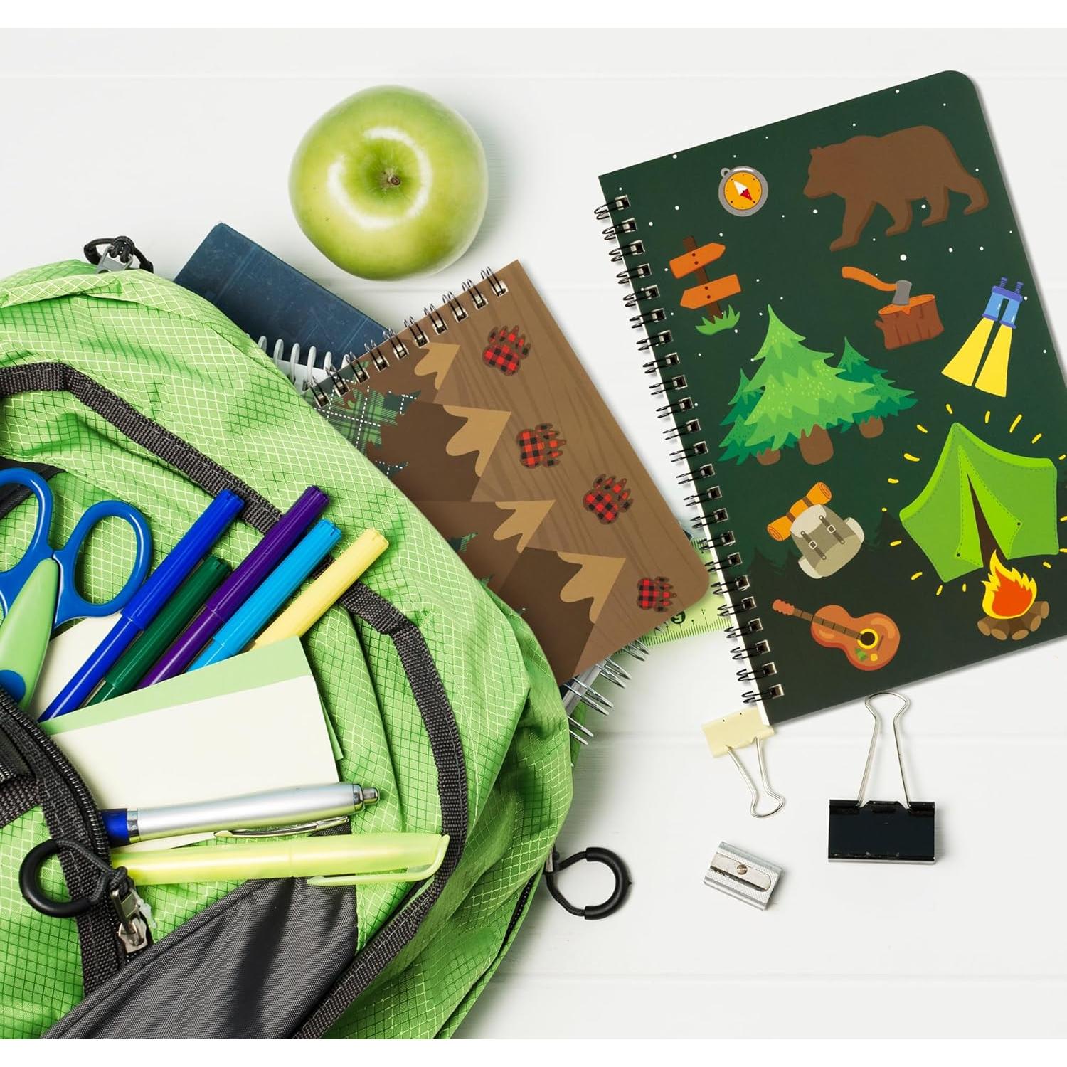 Paquete de 2 Cuadernos Espirales A5 Xqumoi Camping