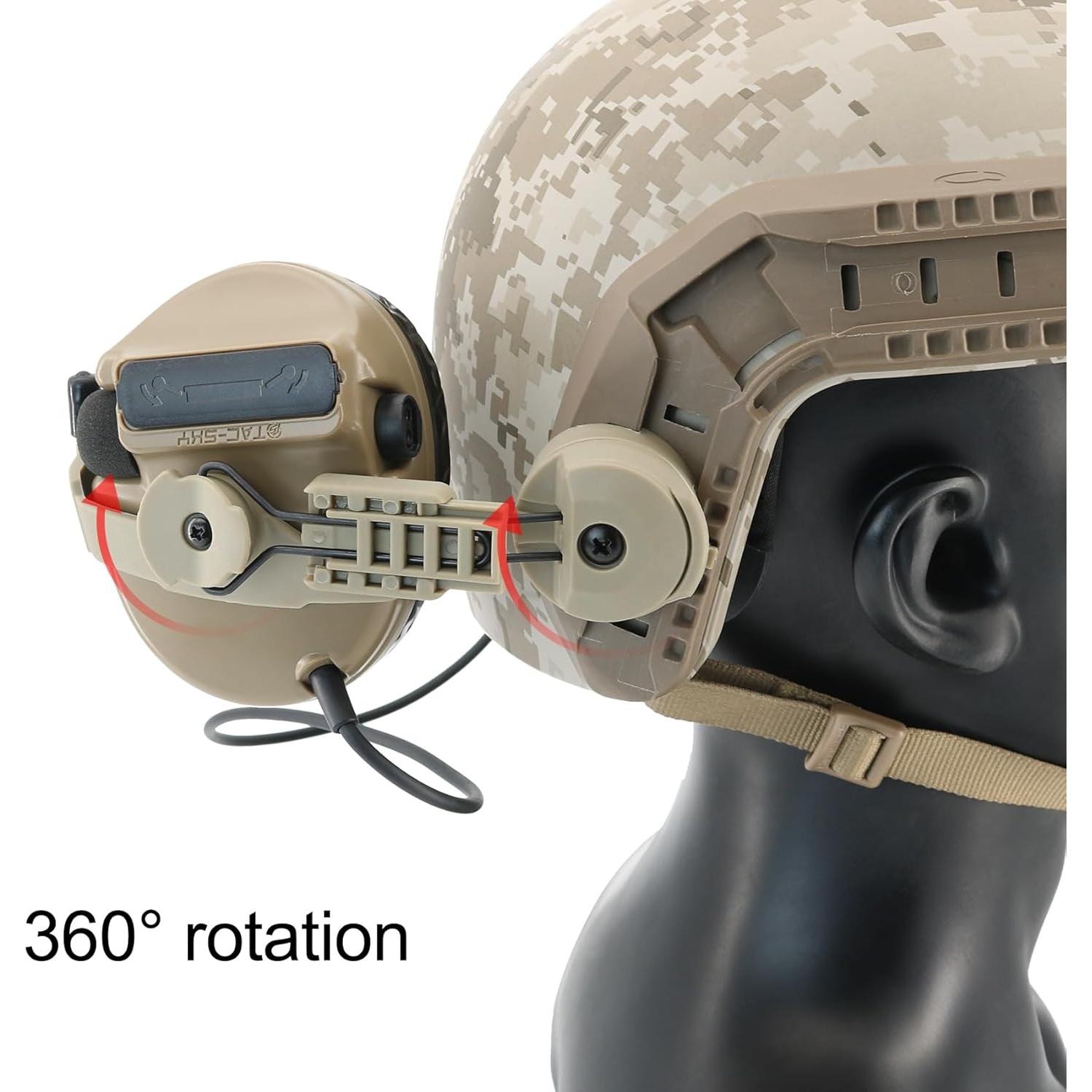 Auricular Táctico C III Airsoft Reducción de Ruido con Adaptador