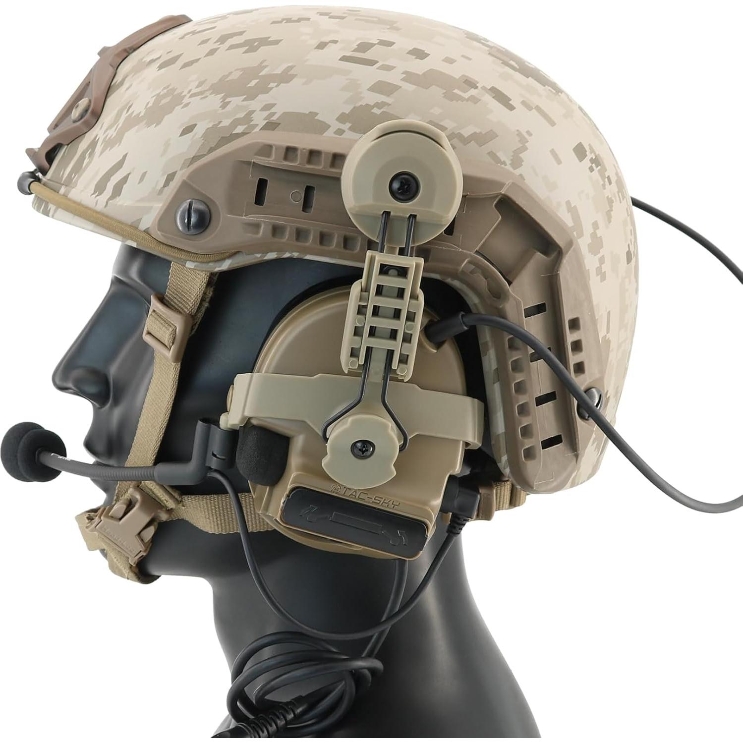 Auricular Táctico C III Airsoft Reducción de Ruido con Adaptador