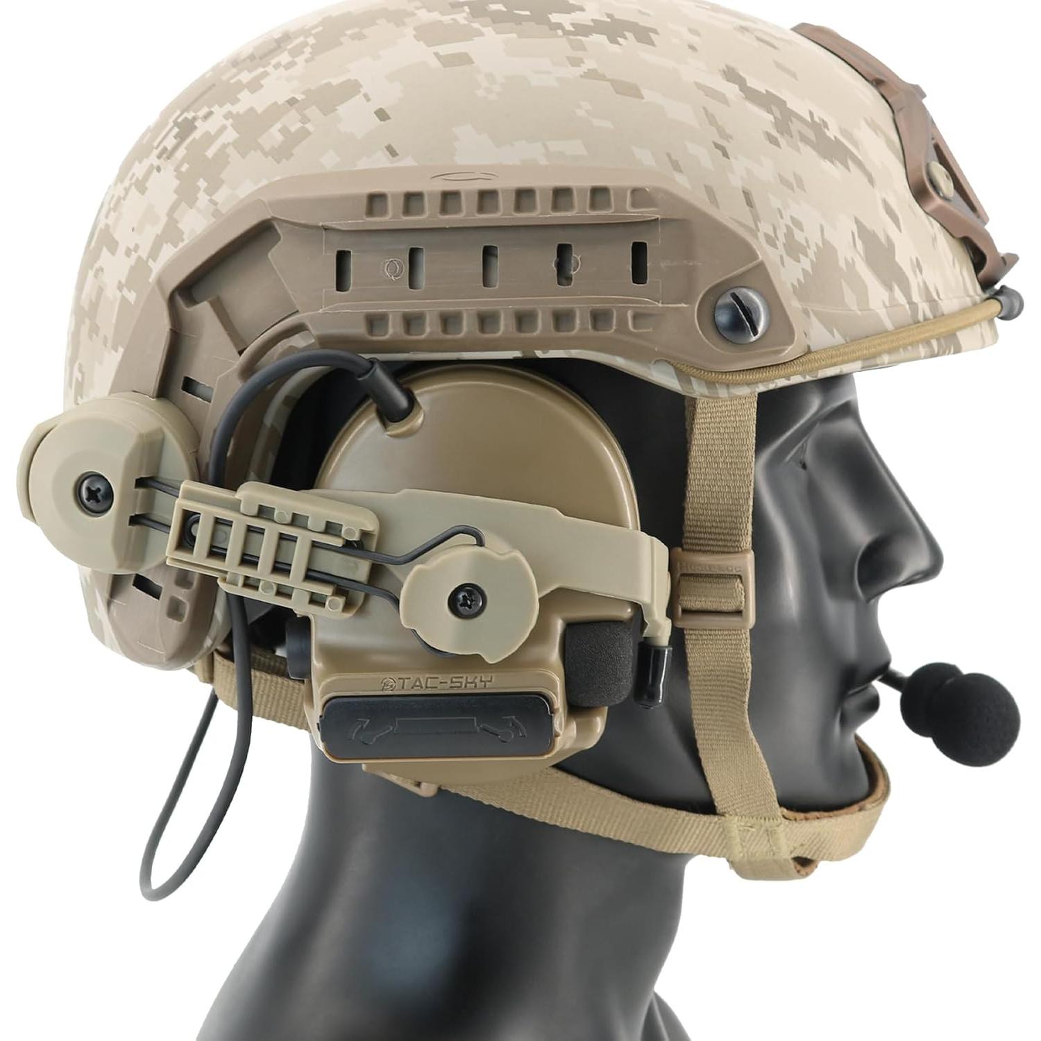 Auricular Táctico C III Airsoft Reducción de Ruido con Adaptador