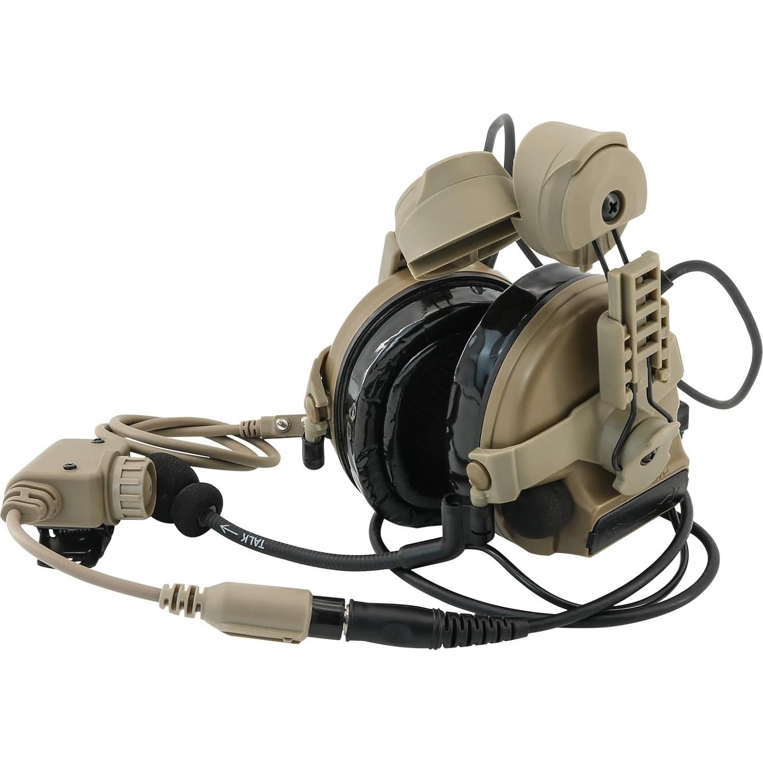 Auricular Táctico C III Airsoft Reducción de Ruido con Adaptador