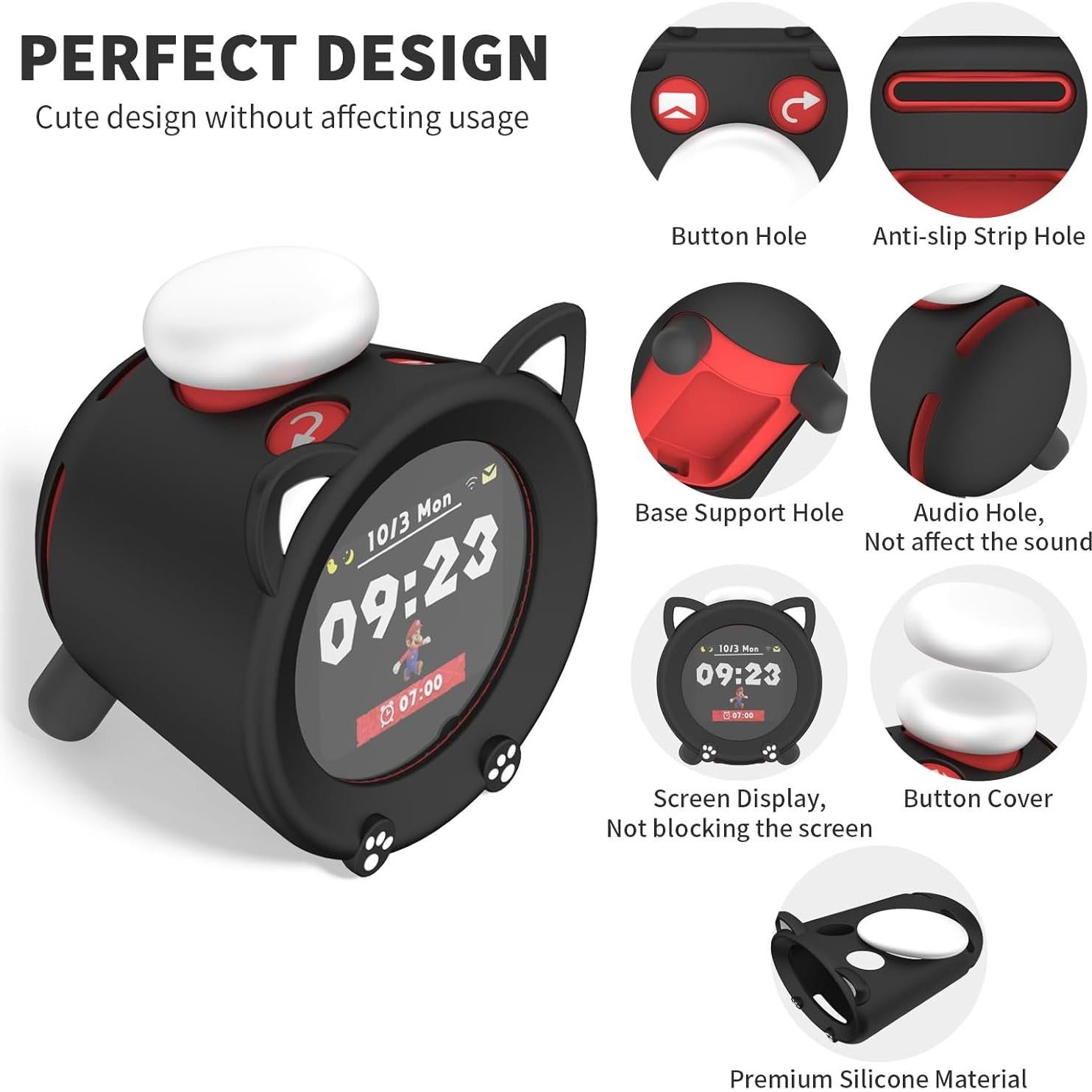 Funda Protectora de Silicona Kawaii para Reloj Despertador Nintendo