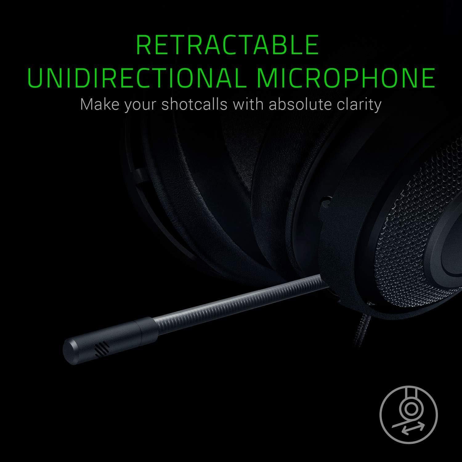 Auriculares Razer Kraken para Juegos - Sonido 7.1, Micrófono Aislante, PC/Consolas