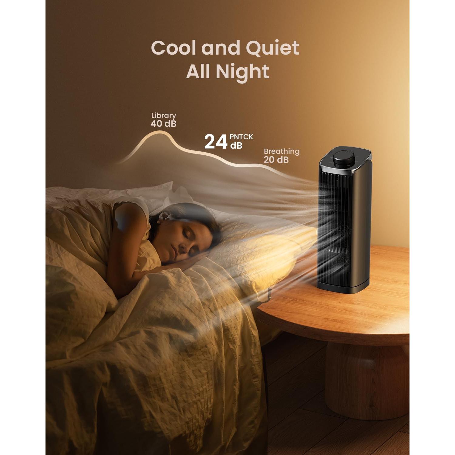 Ventilador de Torre PNTCK FTS018 33 cm Oscilante Silencioso