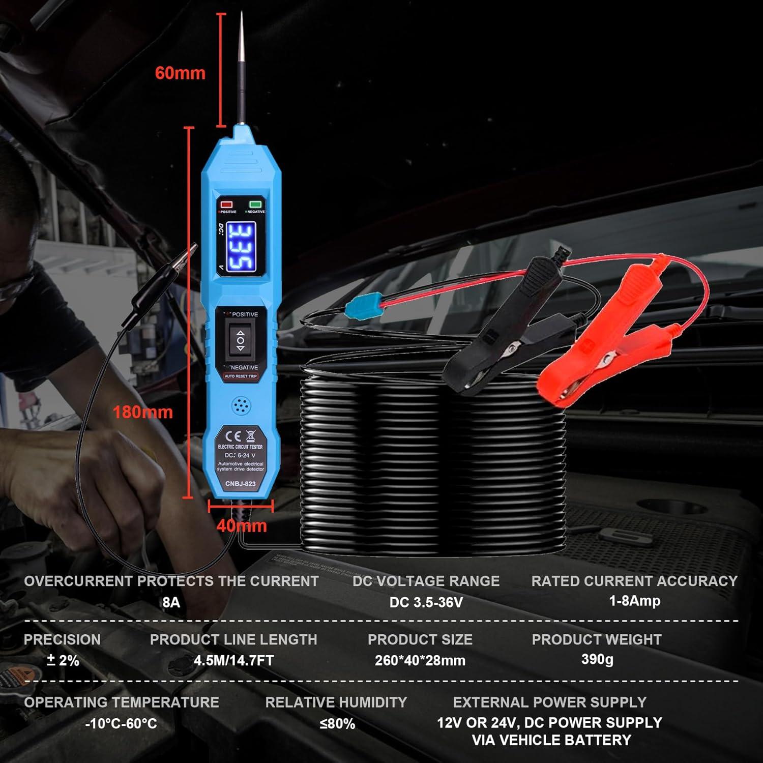 Probador de Circuito Automotriz Aottykro 6-24V Multifuncional