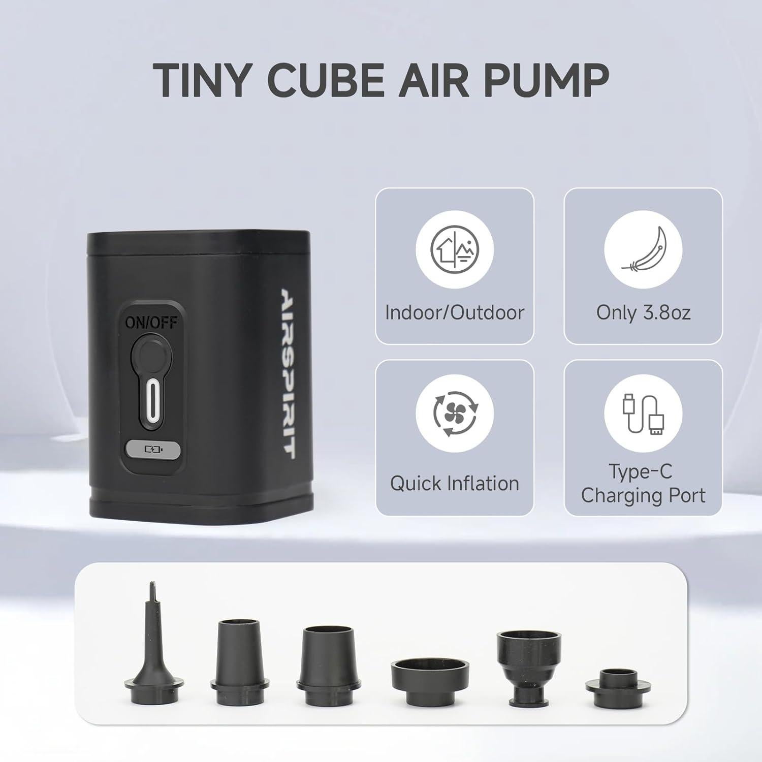 Mini Bomba de Aire Eléctrica AIRSPIRIT 1200mAh Portátil