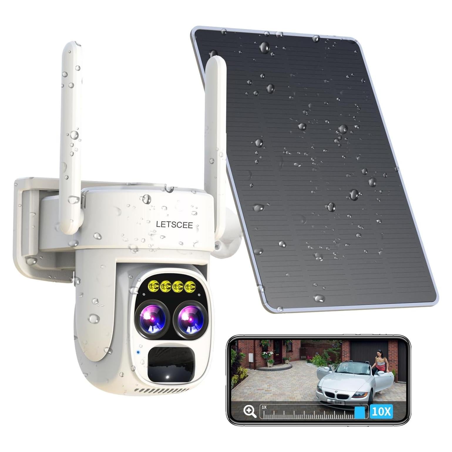 Cámara de Seguridad Inalámbrica LETSCEE HMC1 Solar 2K HD