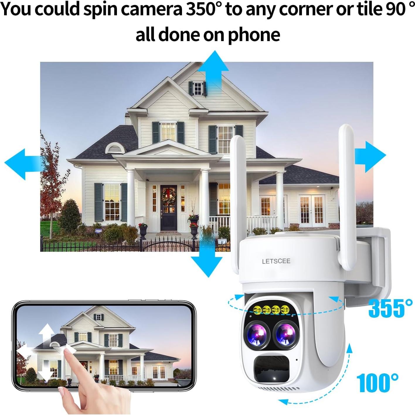 Cámara de Seguridad Inalámbrica LETSCEE HMC1 Solar 2K HD