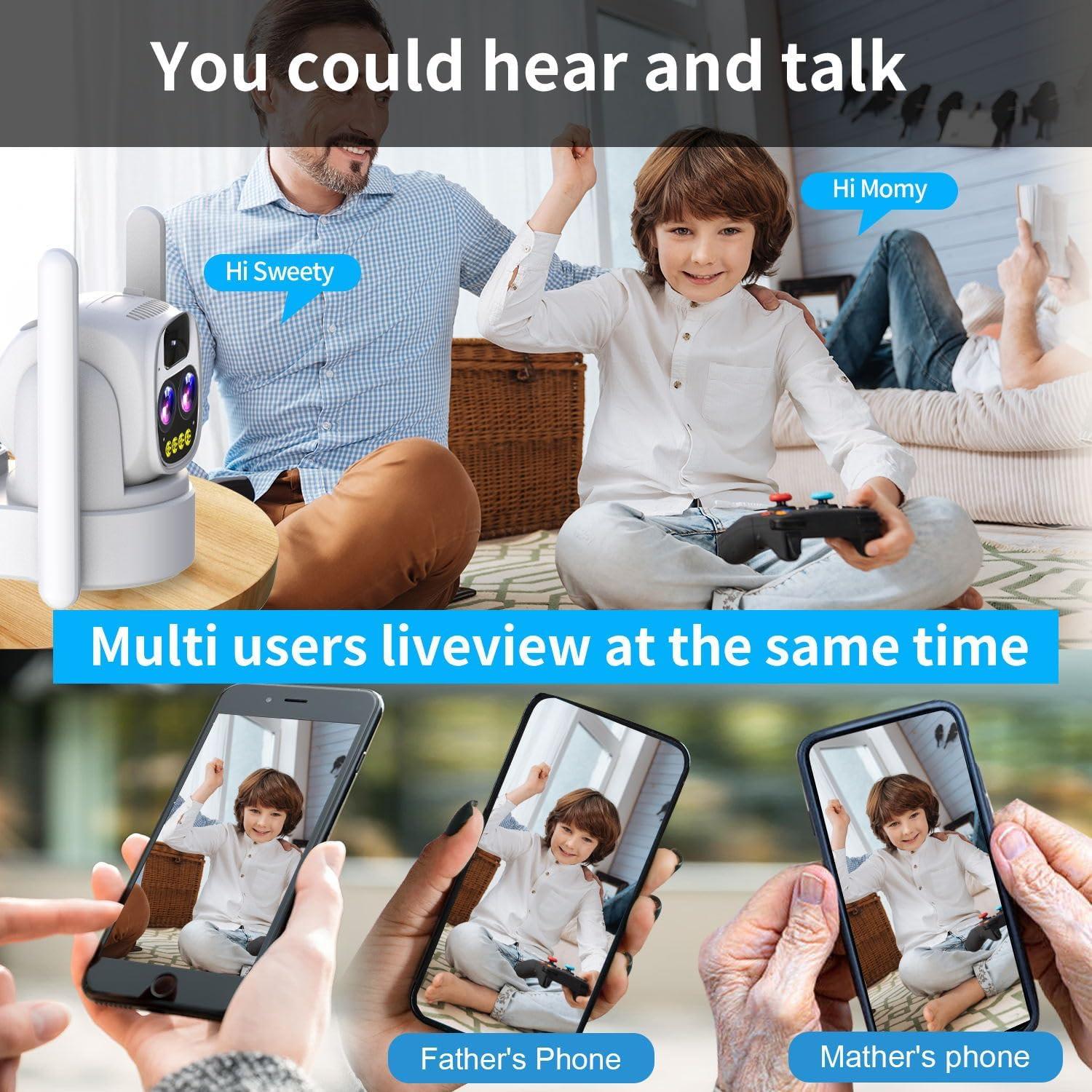 Cámara de Seguridad Inalámbrica LETSCEE HMC1 Solar 2K HD