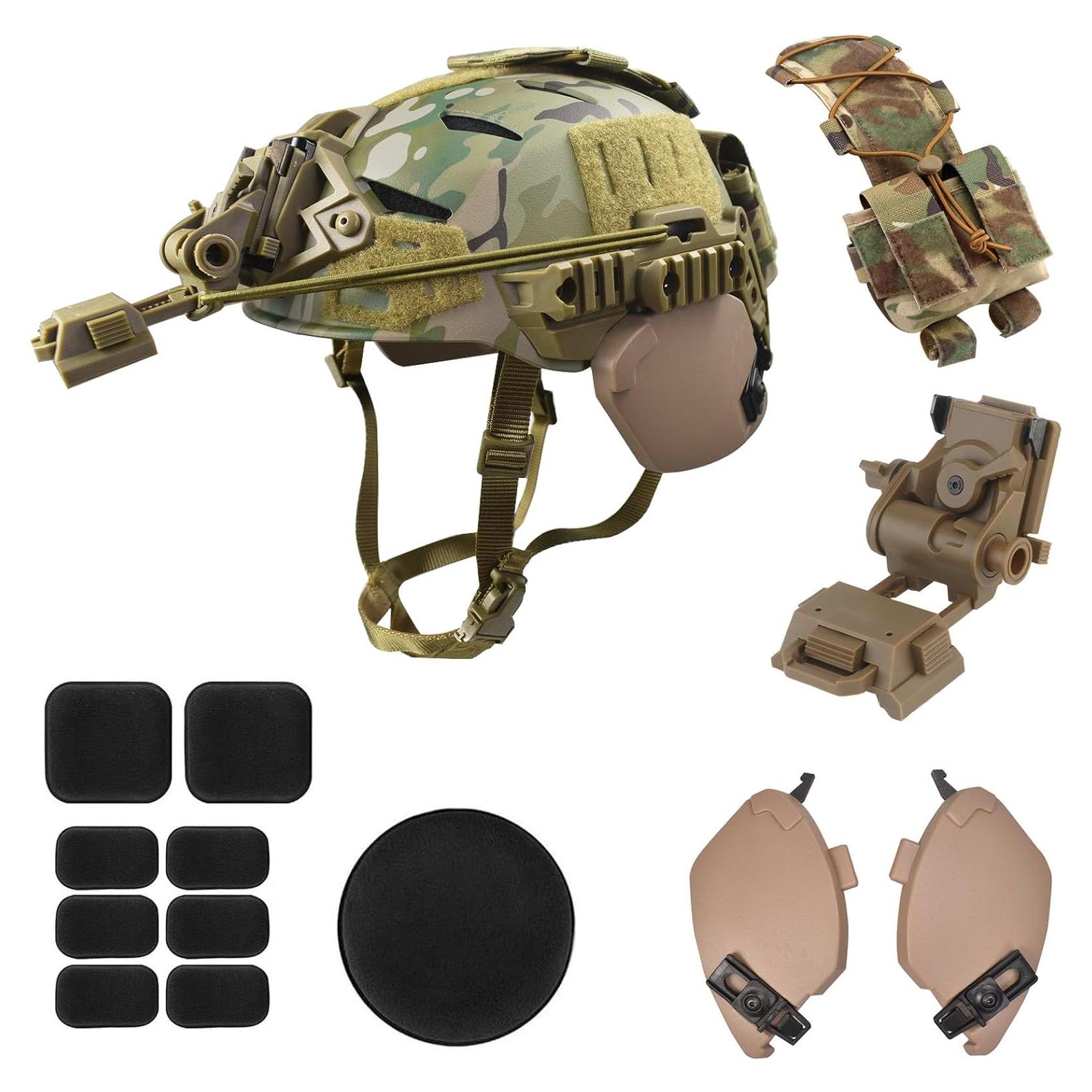 Casco de Airsoft JFFCESTORE HL102jy Camo con Accesorios