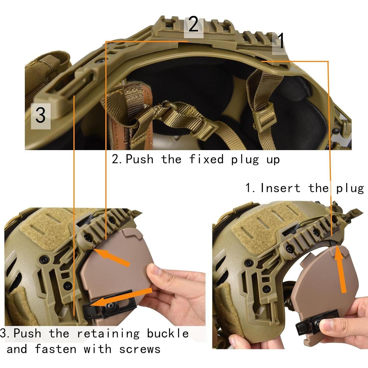 Casco de Airsoft JFFCESTORE HL102jy Camo con Accesorios