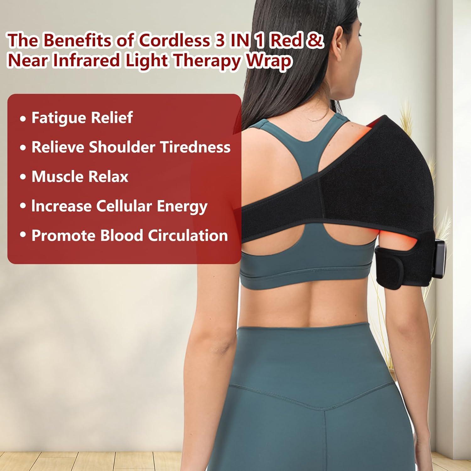 Terapia de Luz Roja Inalámbrica HAIYUE para Hombro y Codo