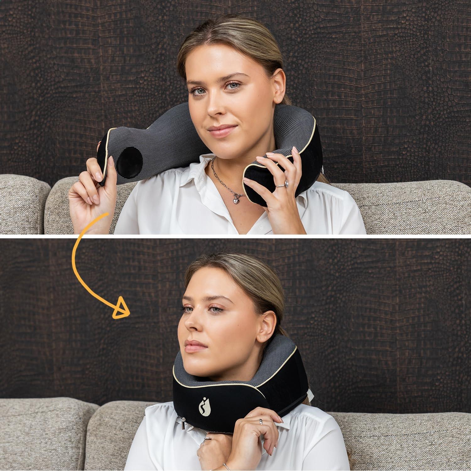 Travel Pillow - Airplane Pillow - Neck Pillow Airplane - Travel Neck Pillow for Airplanes - Airplane Pillow with 360° Memory Foam Neck Support - Travel Pillows for Sleeping