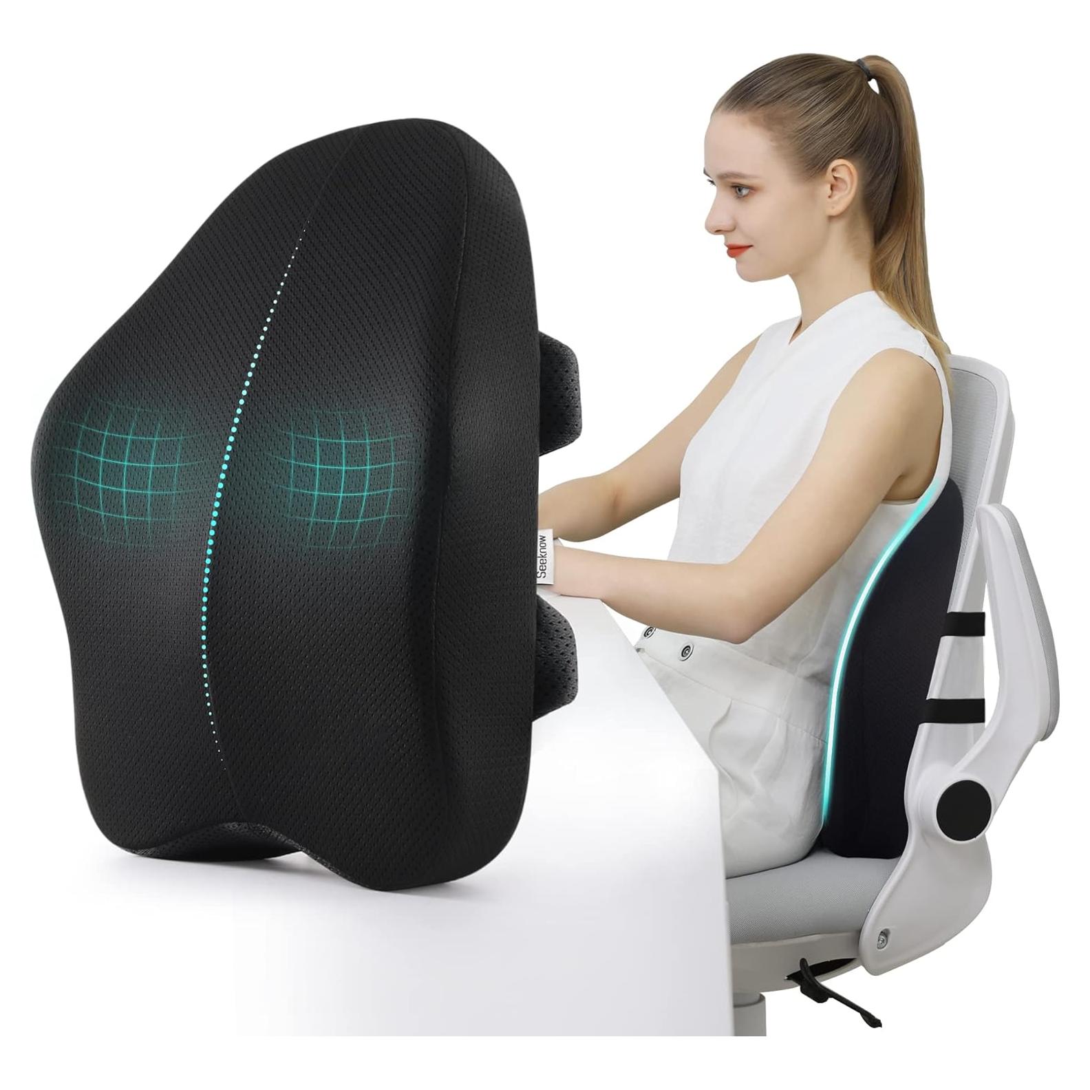 Almohada de Soporte Lumbar Ergonómica Seeknow - Espuma Viscoelástica