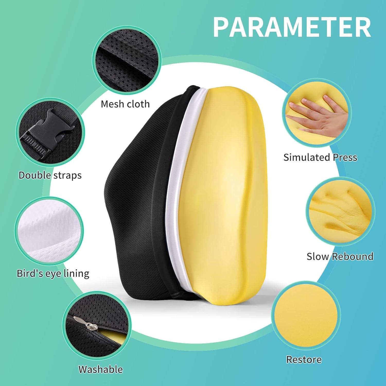 Almohada de Soporte Lumbar Ergonómica Seeknow - Espuma Viscoelástica