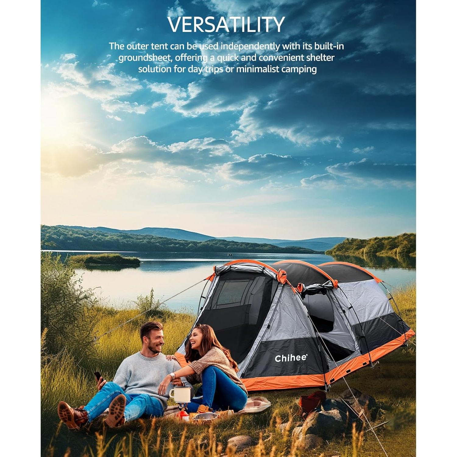 Tienda de Camping Chihee CHZP/SD180190 para 4 Personas