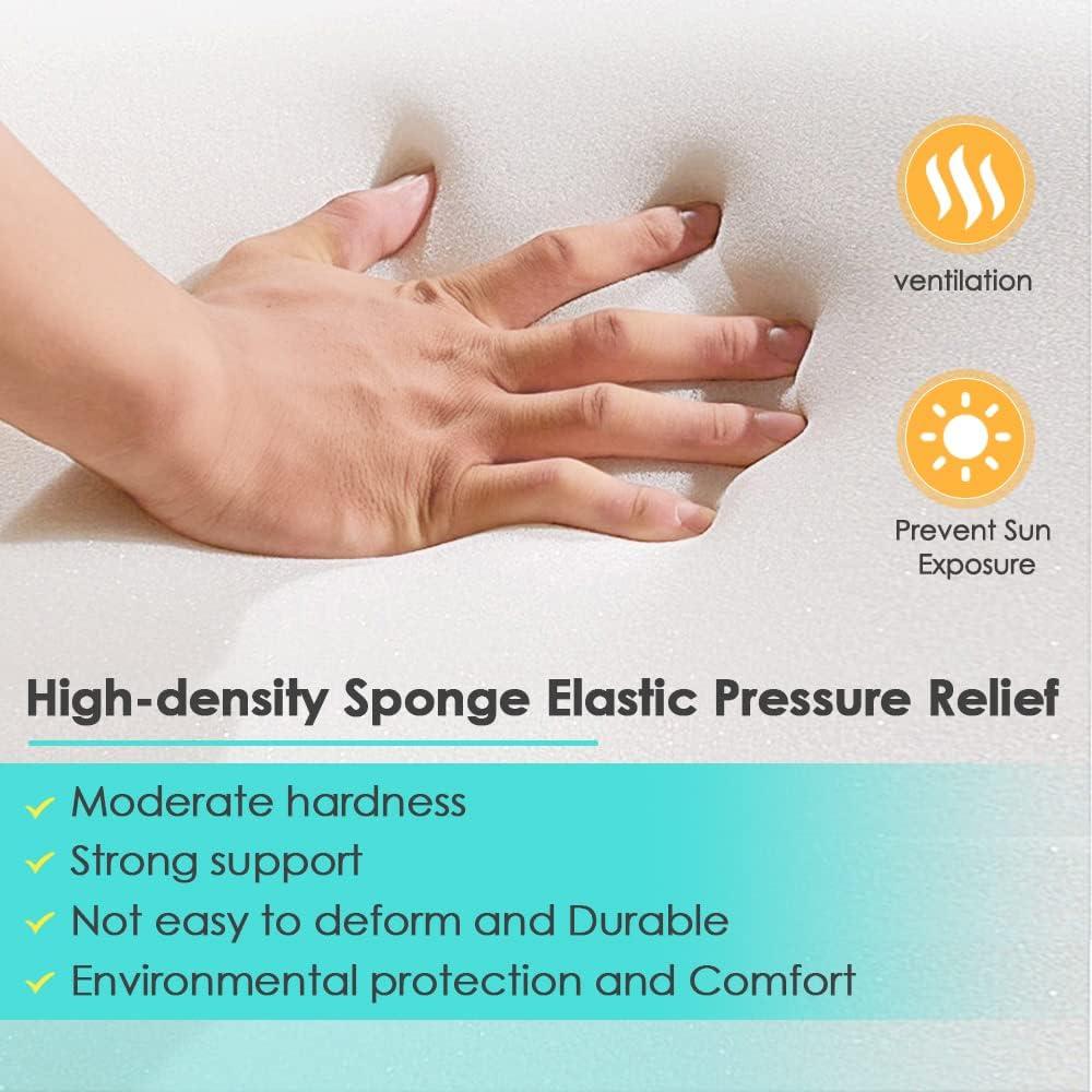 NEPPT Pillow Wedge for Sleeping After Surgery Bed Incline Pillow Foam Wedge Cover Patient Turning Device Prevention Bed Sores Relieve Back Pain Pregnancy Body Positioners (Blue - Gel)