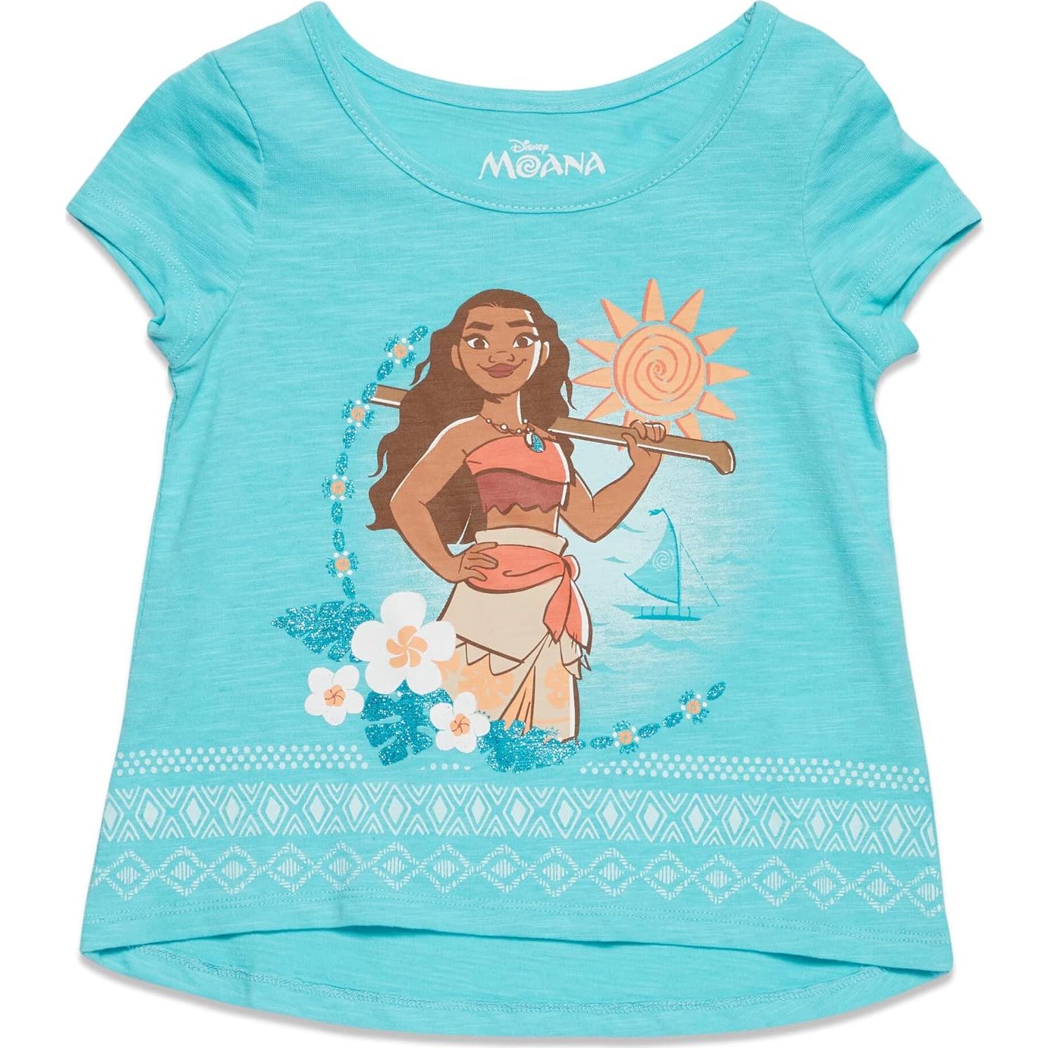 Conjunto camiseta y falda Disney Moana para niñas 2T Aqua