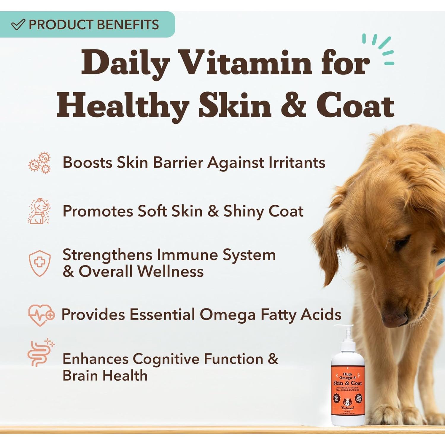 Aceite de Pescado Natural Dog Company 473 ml para Piel y Pelaje