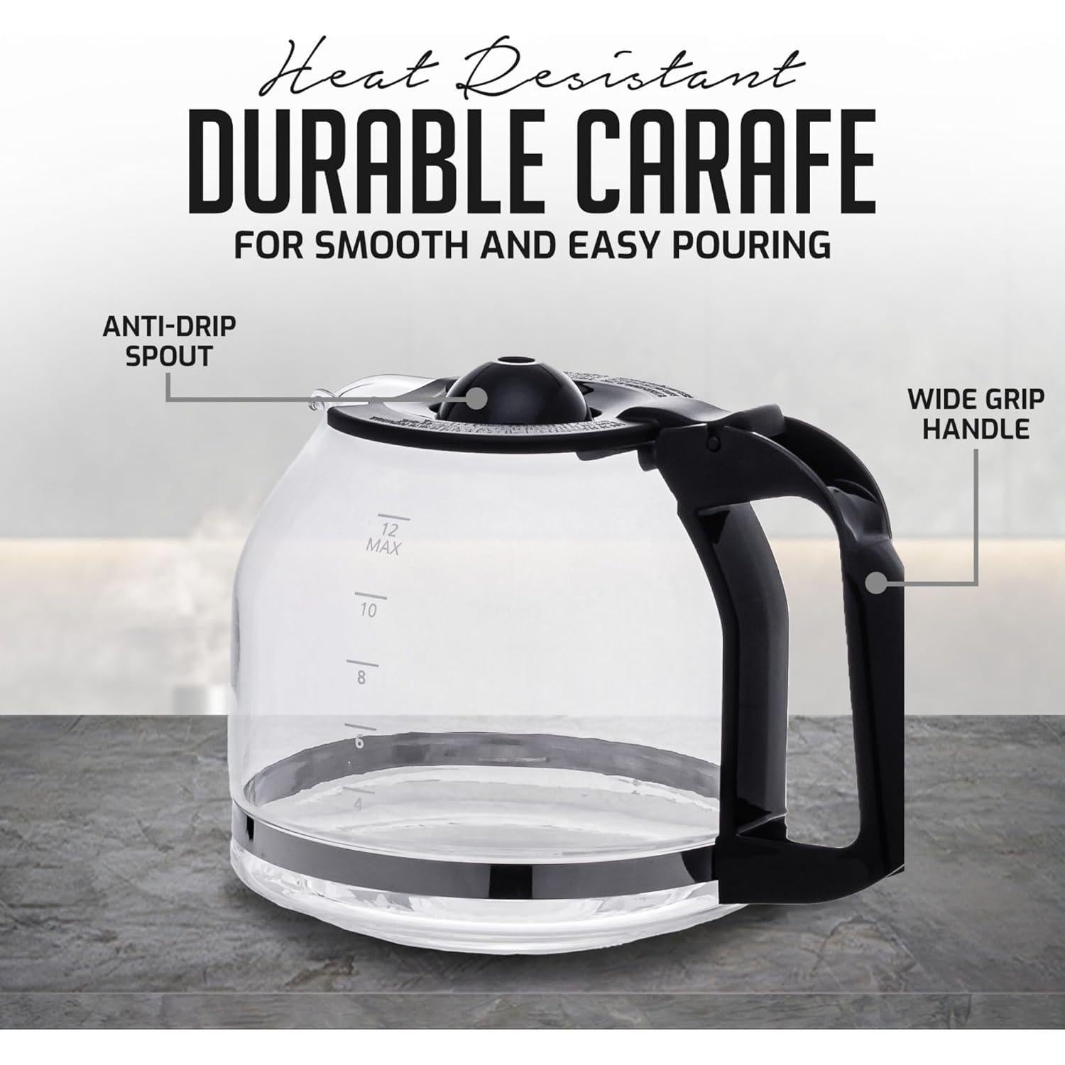 Cafetera de Goteo OVENTE 12 Tazas CM412B Negra