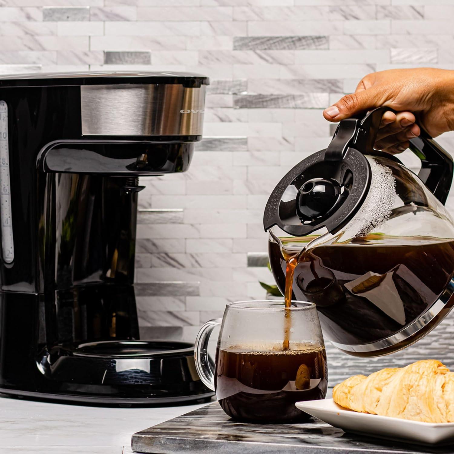 Cafetera de Goteo OVENTE 12 Tazas CM412B Negra