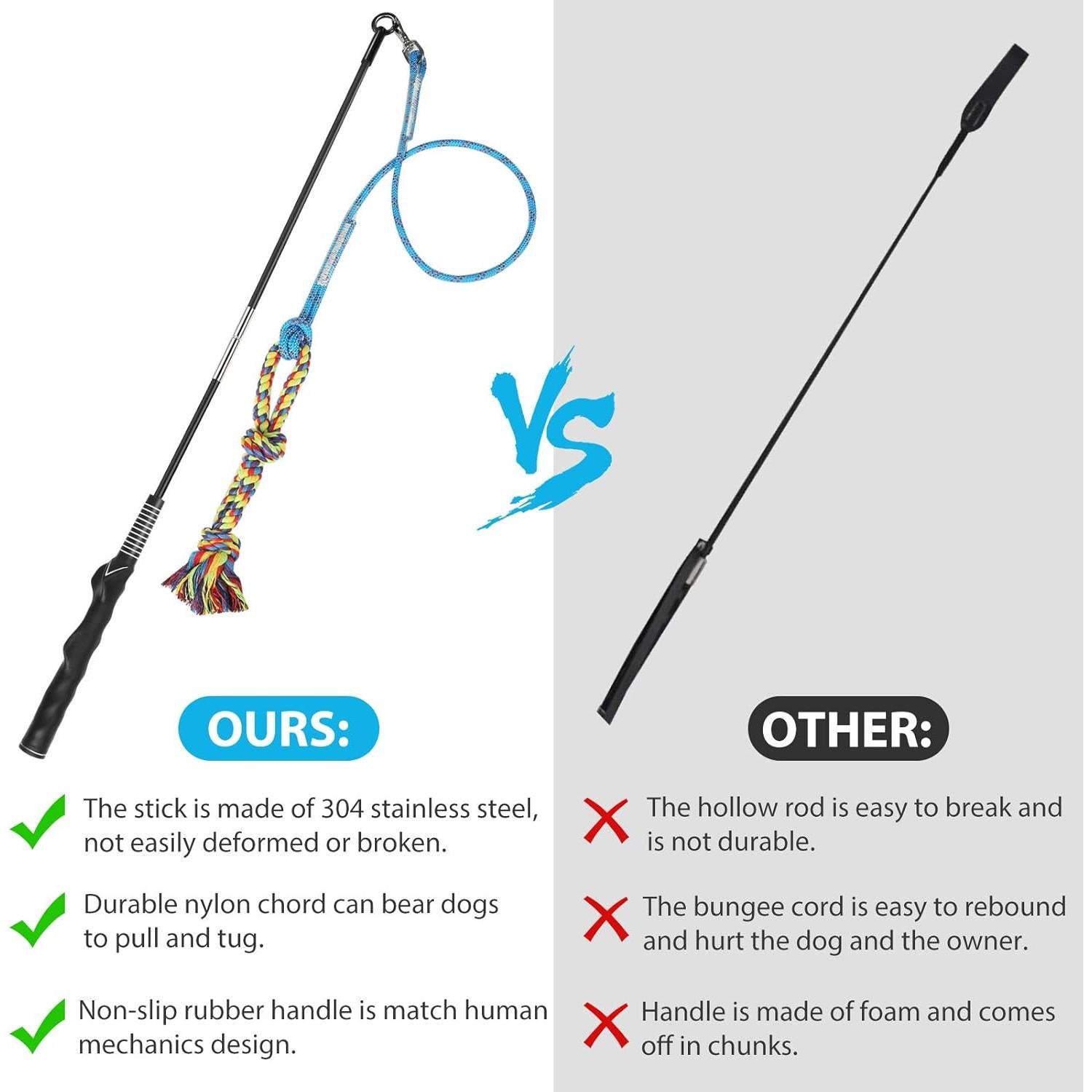 Palo de Coqueteo para Perros DIBBATU 83.82 cm Azul