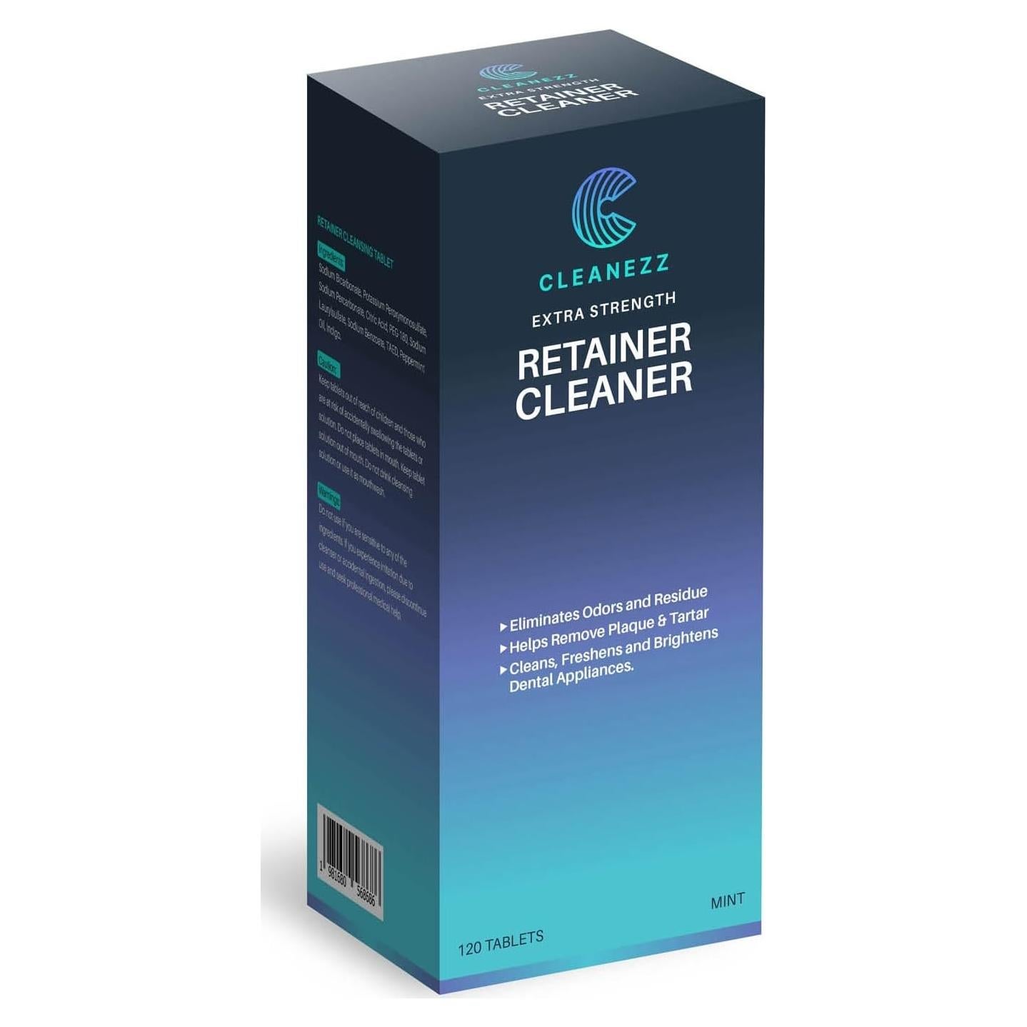 Tabletas Limpiadoras Cleanezz para Dentaduras y Retenedores