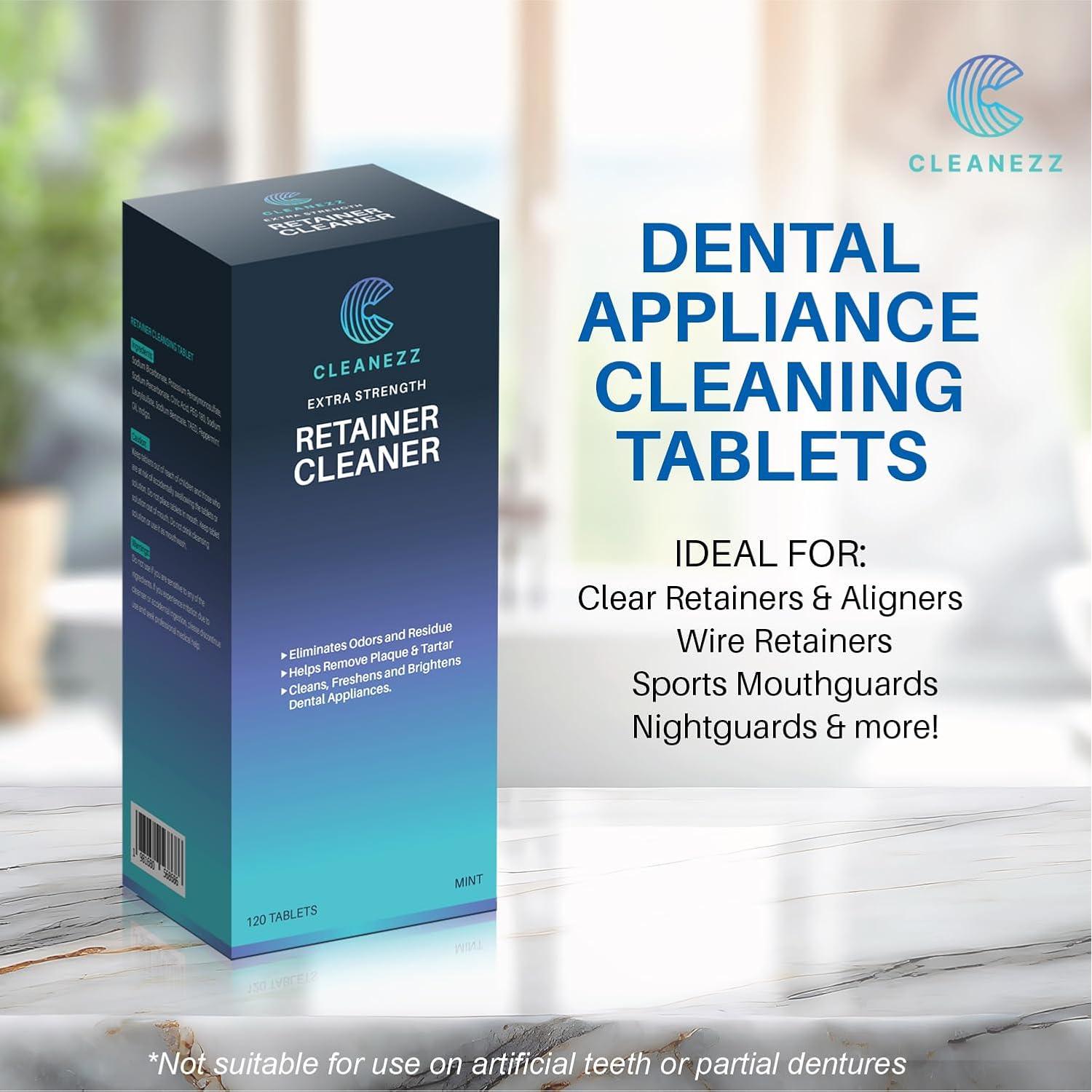 Tabletas Limpiadoras Cleanezz para Dentaduras y Retenedores