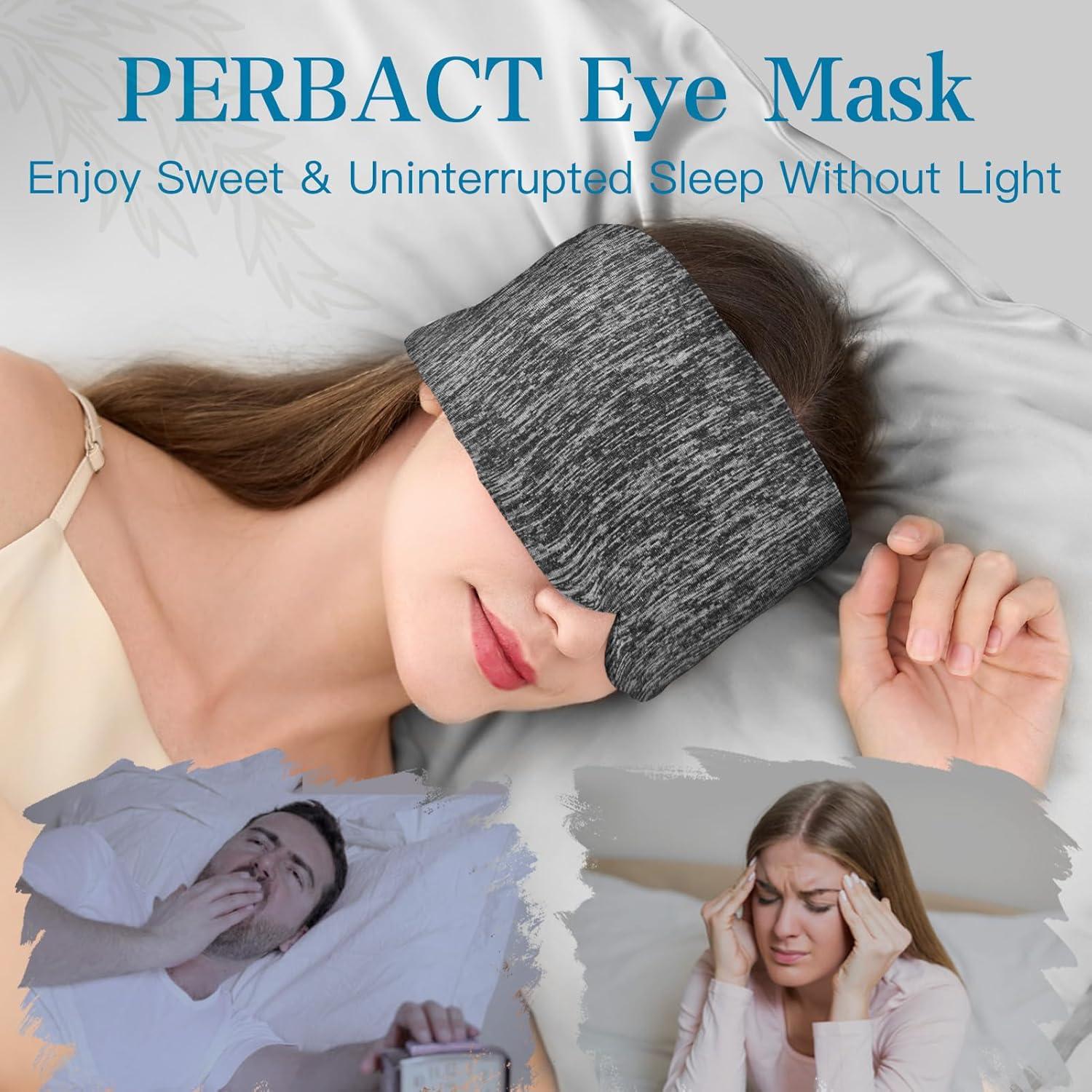 Paquete de 2 Máscaras para Dormir PERBACT Tela Refrigerante