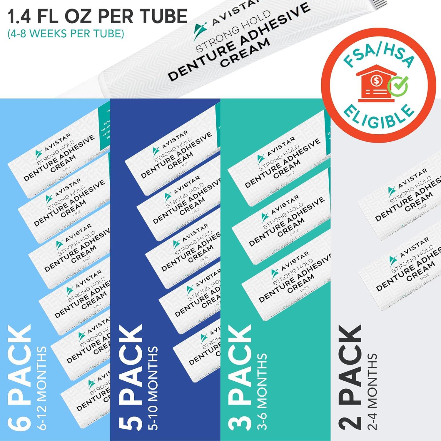 Crema Adhesiva para Dentaduras Avistar 2 Paquete 120 ml Menta