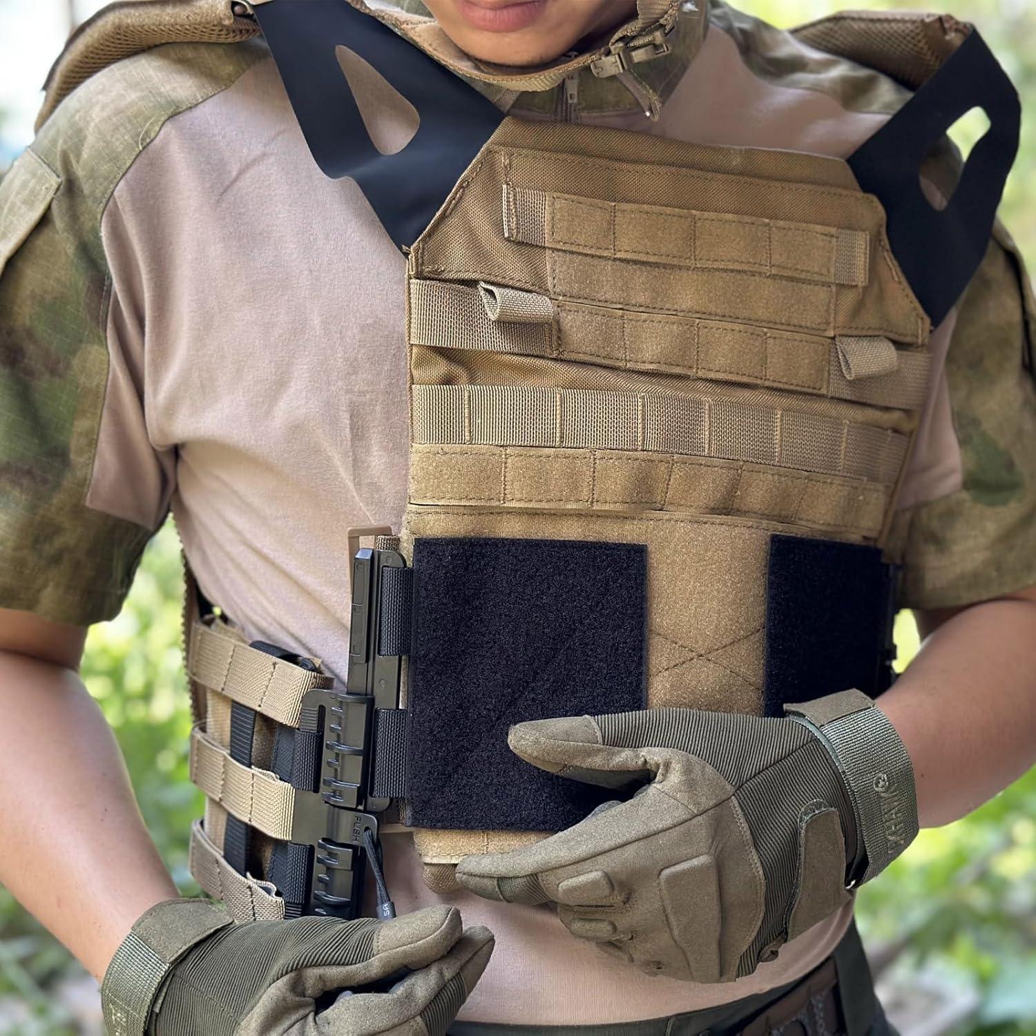 Paquete de 2 Adaptadores de Cinturón Táctico Tactifans Negro