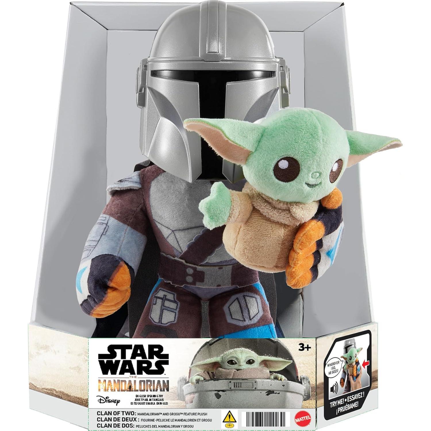 Peluches Star Wars Mattel Mandaloriano y Grogu 27,94 cm