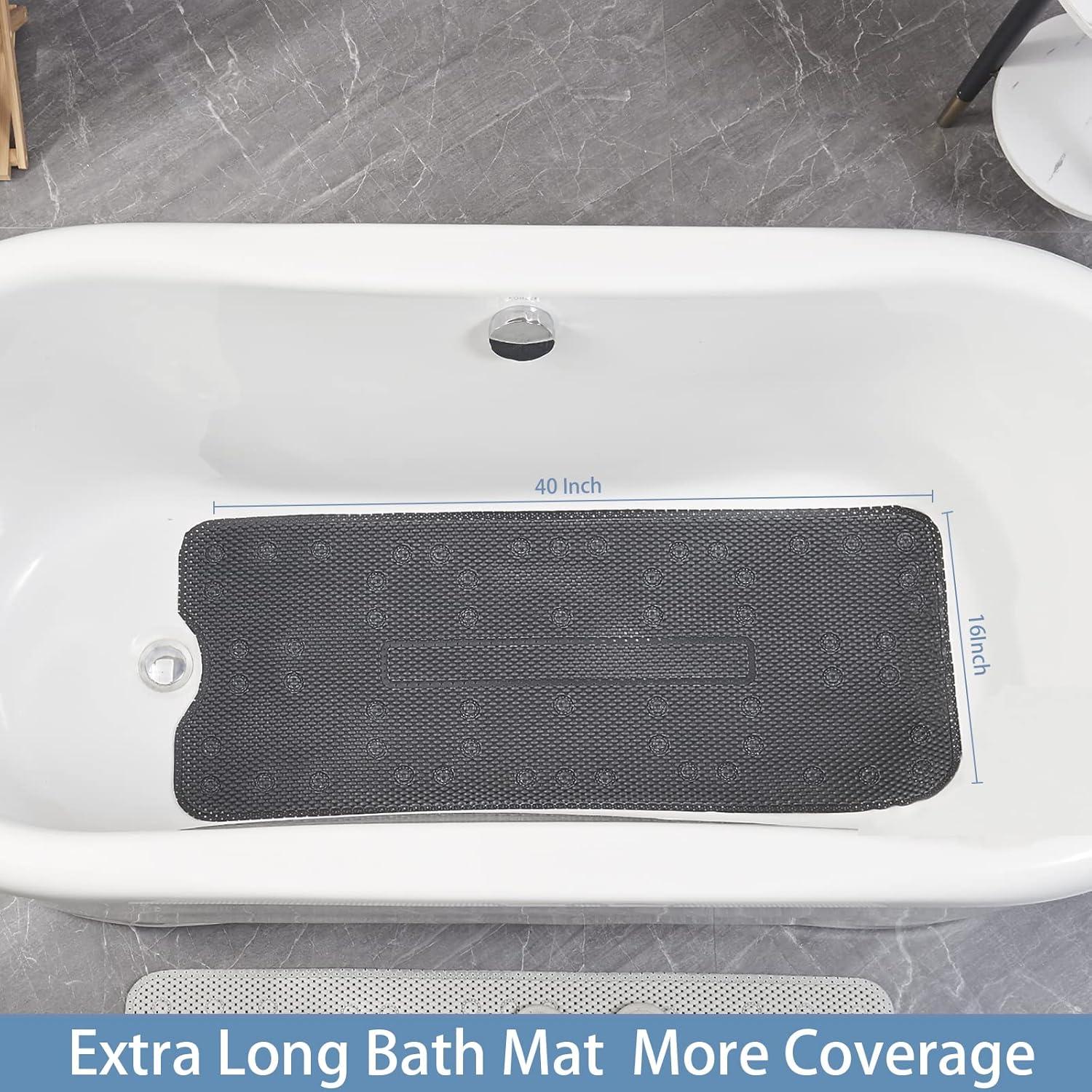 Alfombra de Baño Antideslizante Webos 101.6x40.6cm Negra