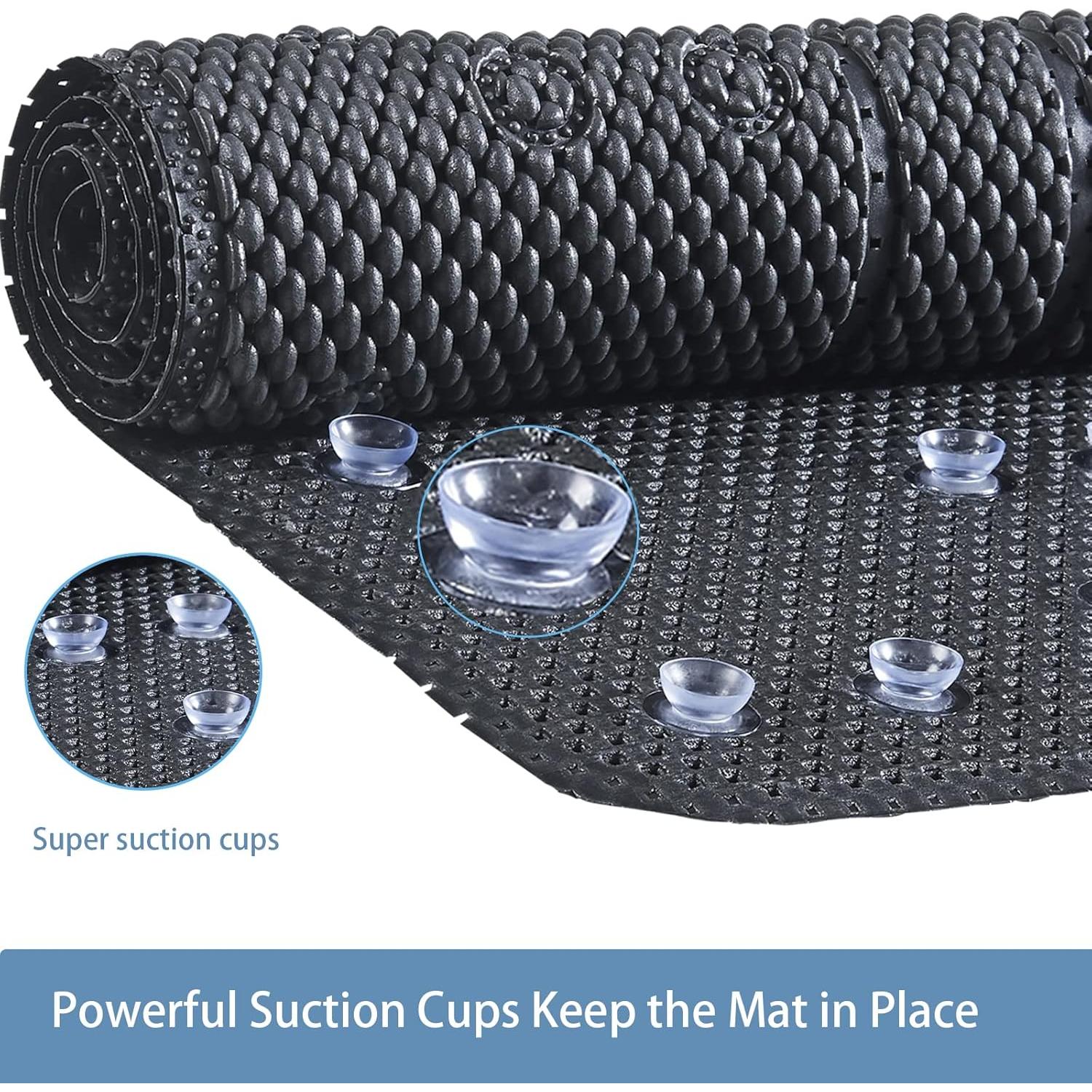 Alfombra de Baño Antideslizante Webos 101.6x40.6cm Negra