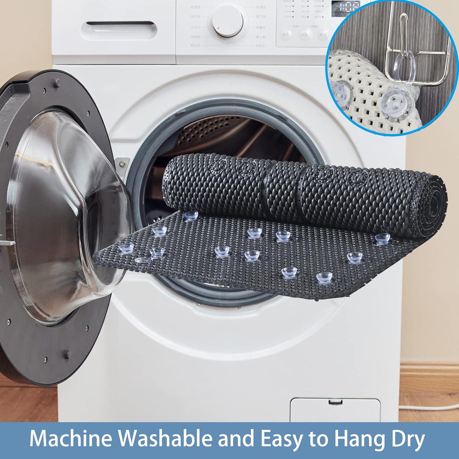 Alfombra de Baño Antideslizante Webos 101.6x40.6cm Negra